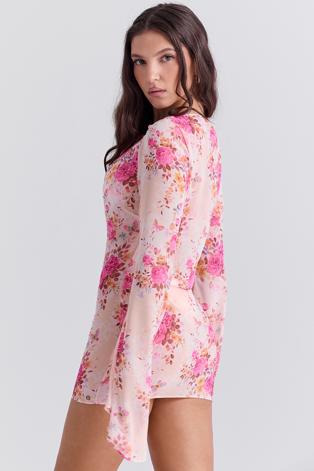 Floral Print Beach Cover Up
