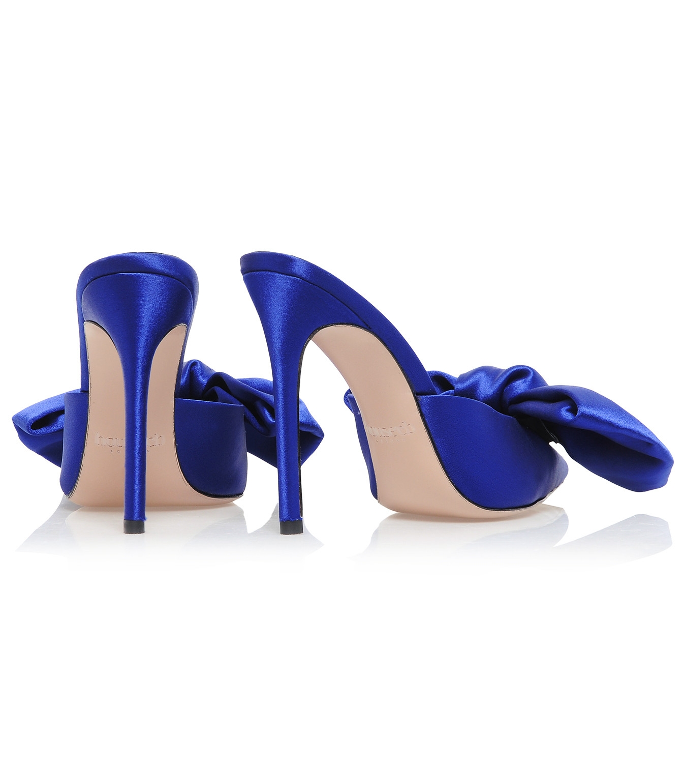 Cobalt Blue Oversized Bow Mules