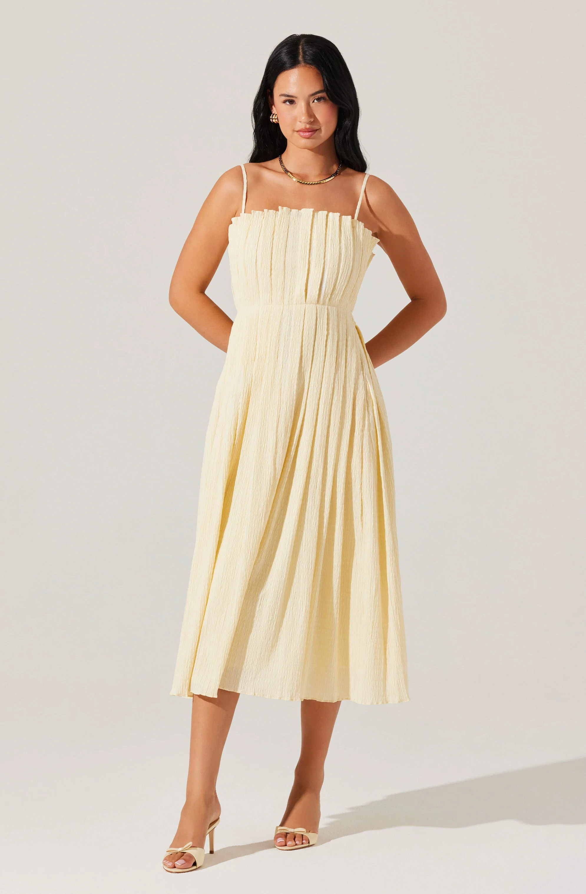 Sunny Pleated Midi Dress