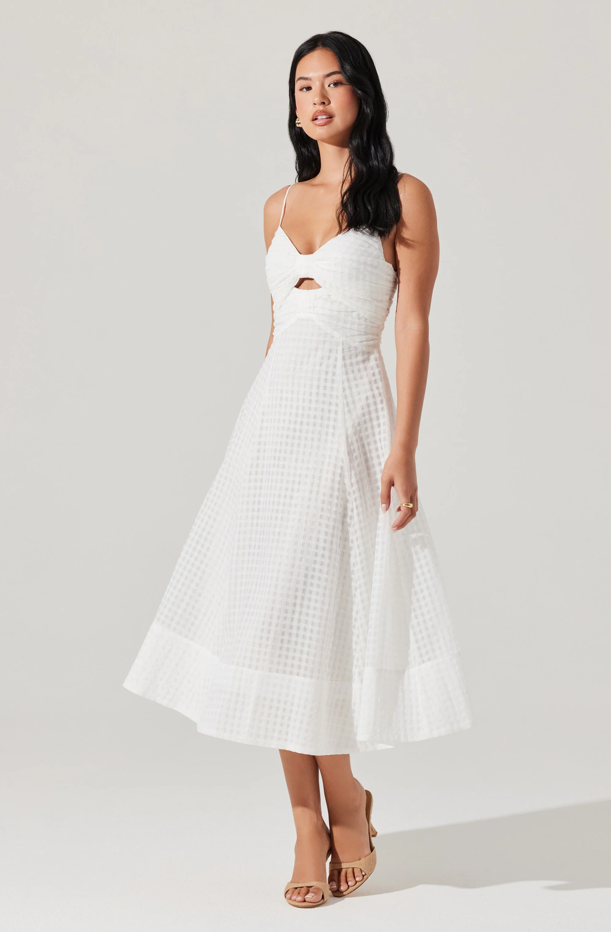 Celina Checkered Midi Dress