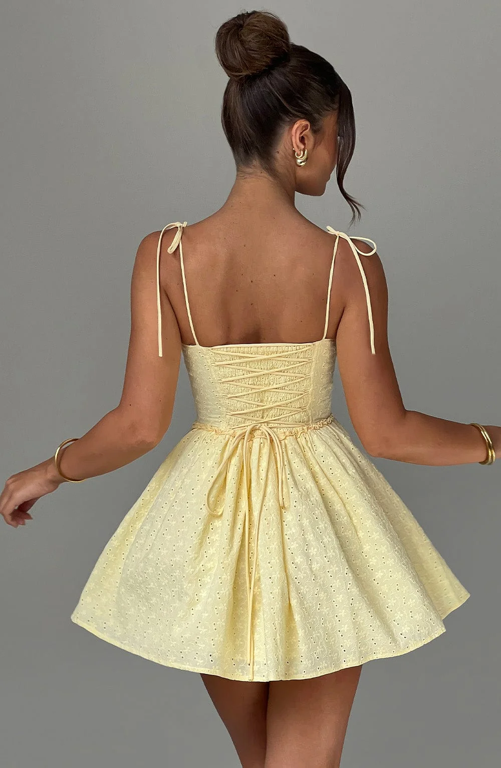 Phoebe Mini Dress - Lemon