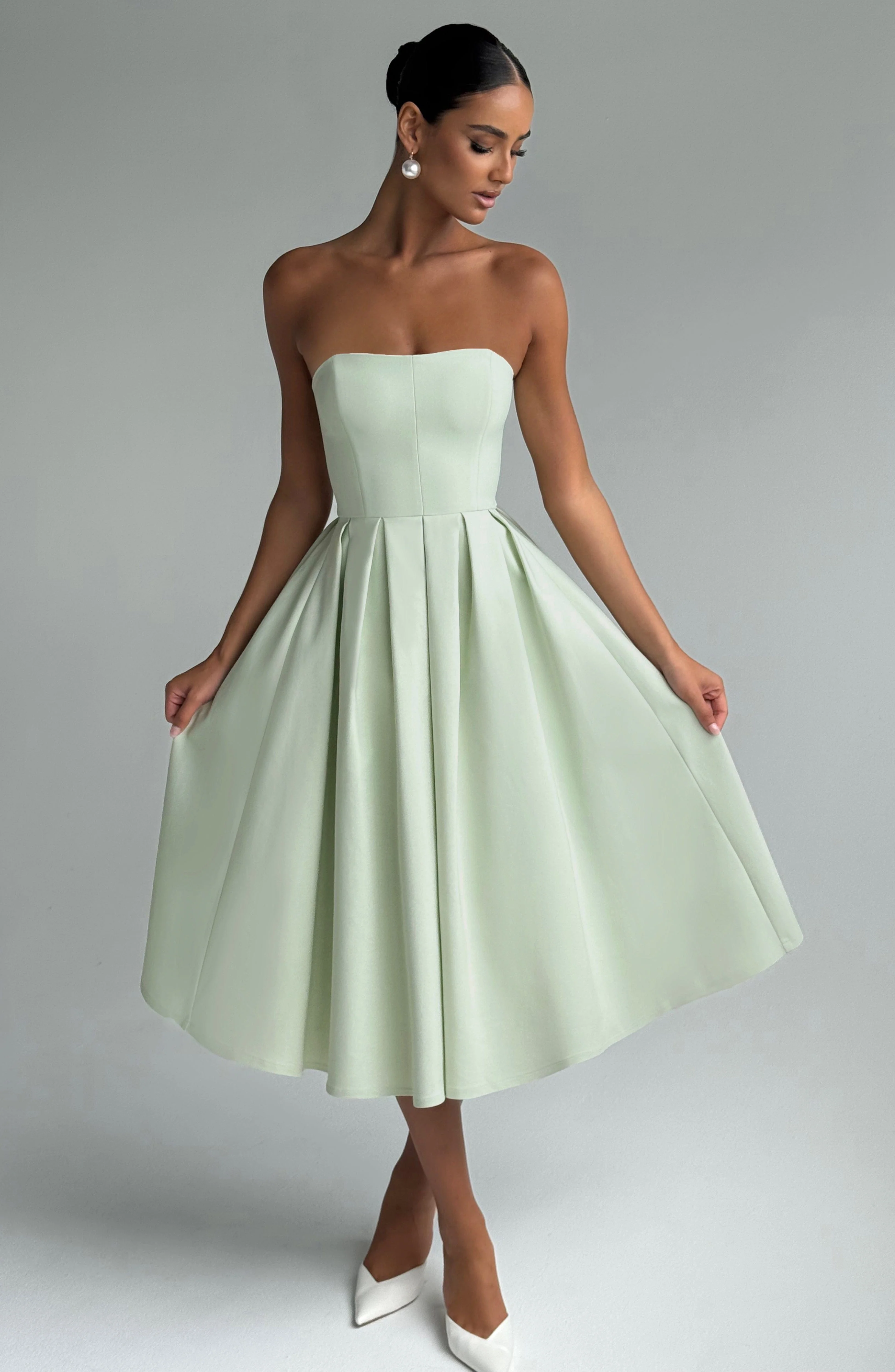 Edith Midi Dress - Mint