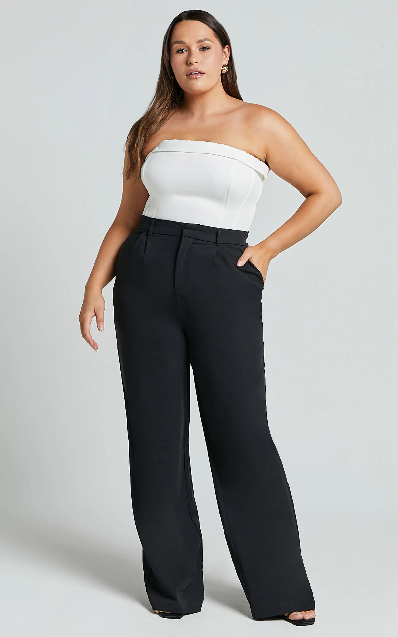 Lorcan Pants - High Waisted Tailored Pants in Black