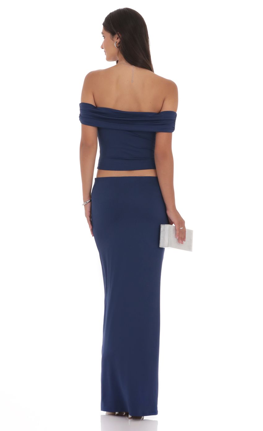 Embellished Skirt in Navy