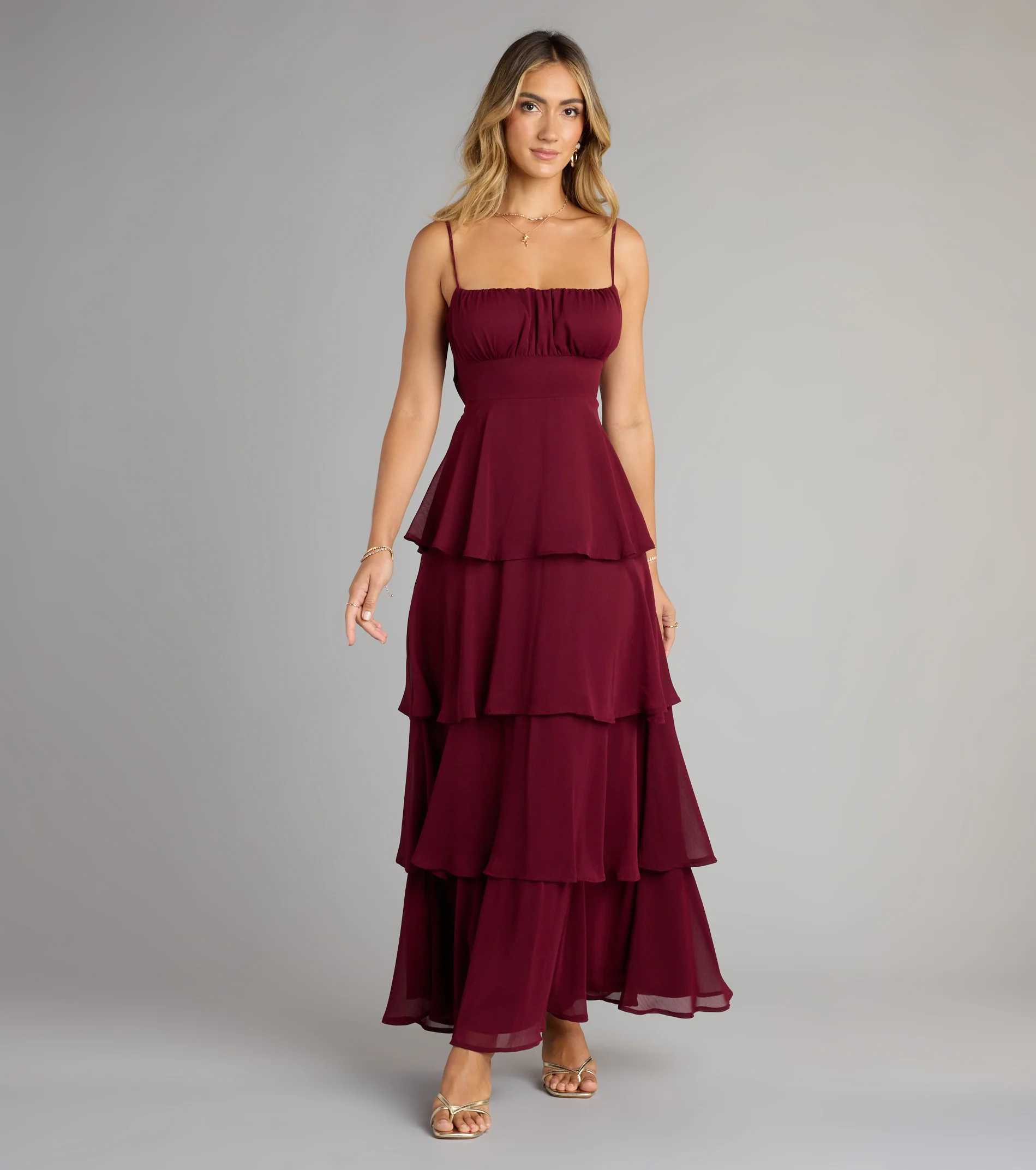 Evening Soirée Chiffon Maxi Dress
