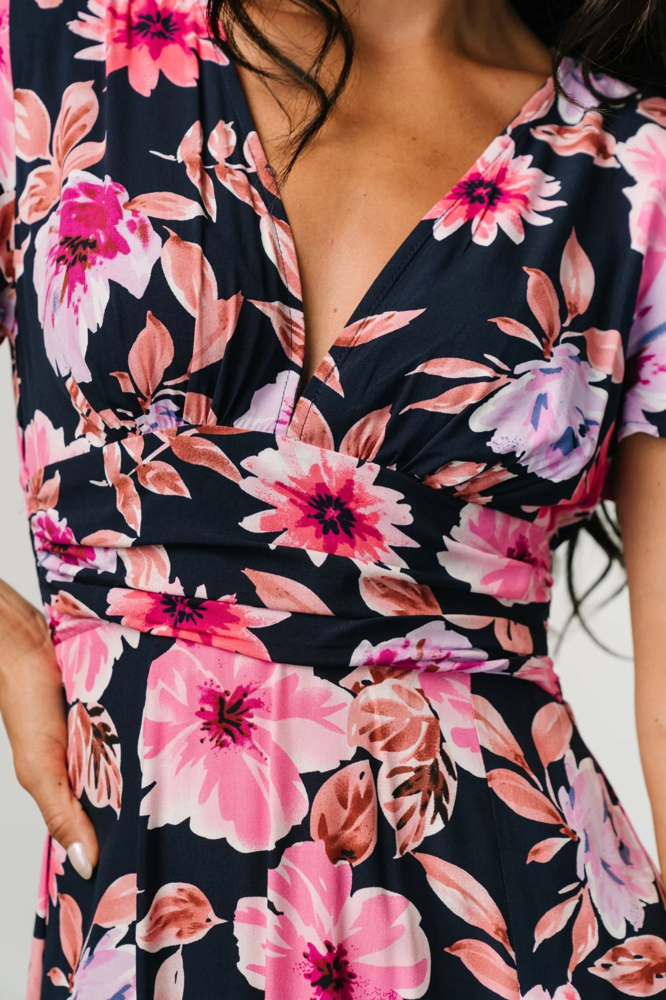 Destin Maxi Dress | Navy + Pink