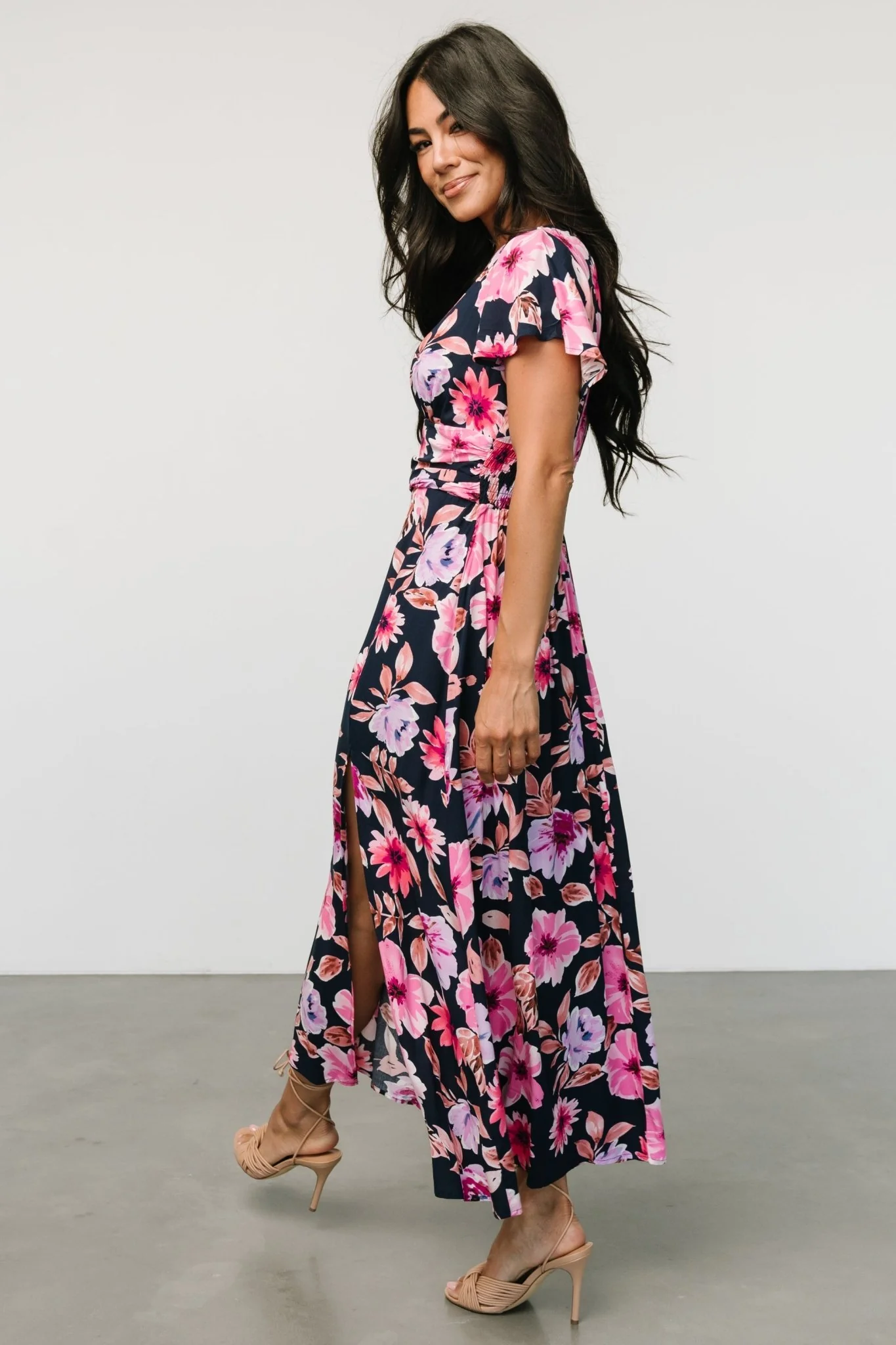 Destin Maxi Dress | Navy + Pink