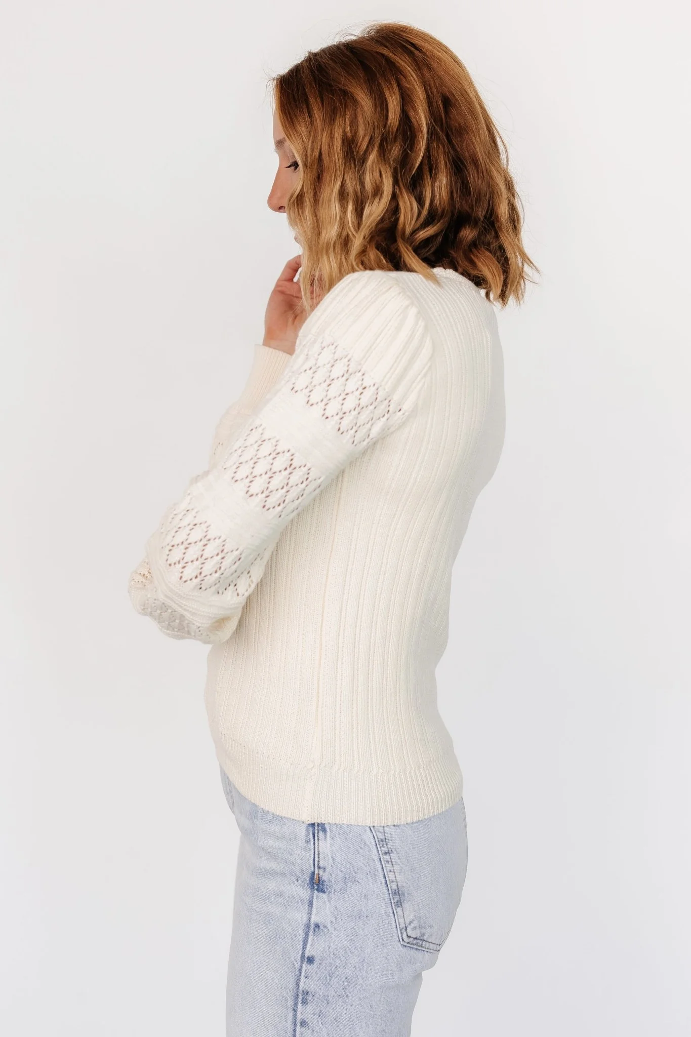 April Knit Sweater | Cream