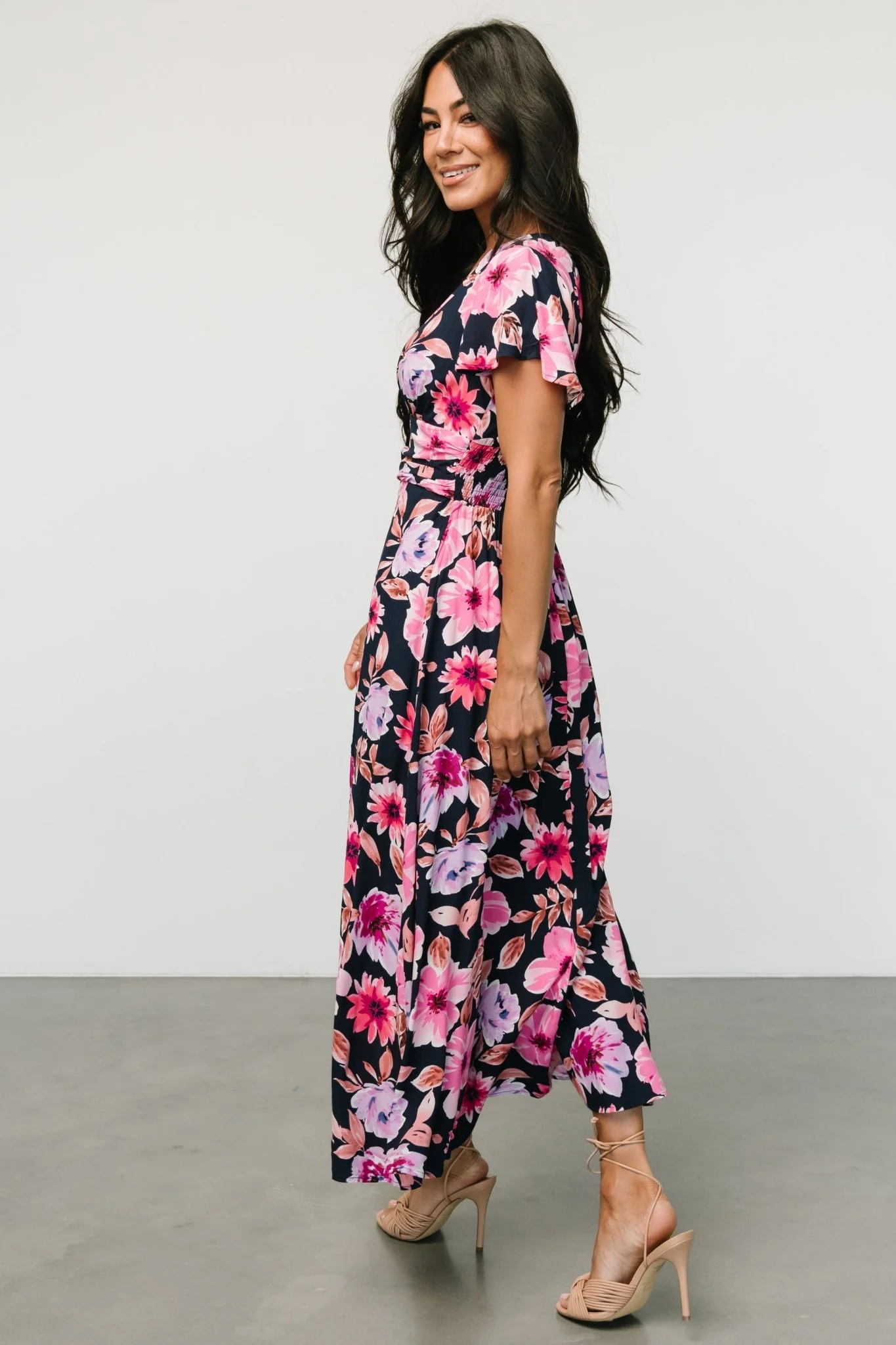 Destin Maxi Dress | Navy + Pink