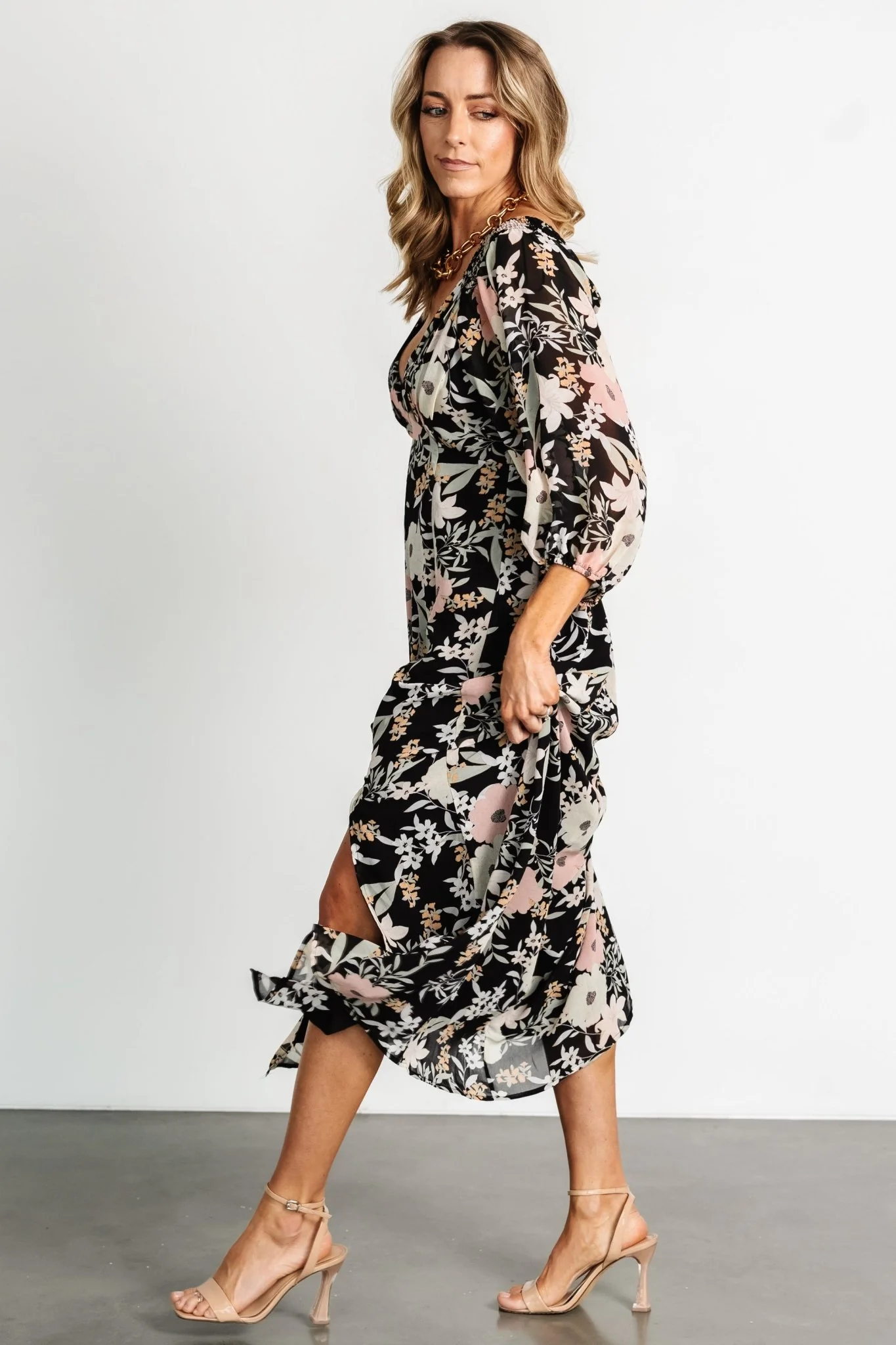 Maisie Maxi Dress | Black Floral