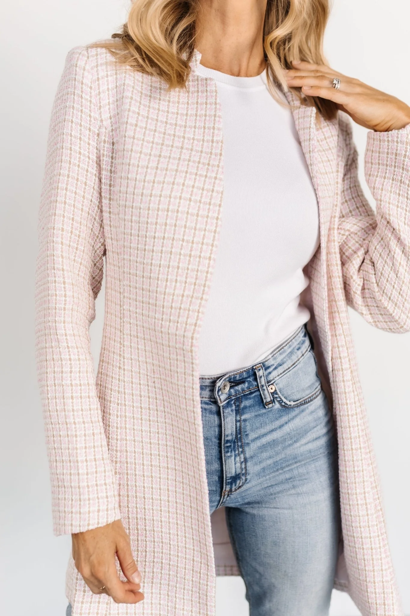 Fanny Plaid Jacket | Pink
