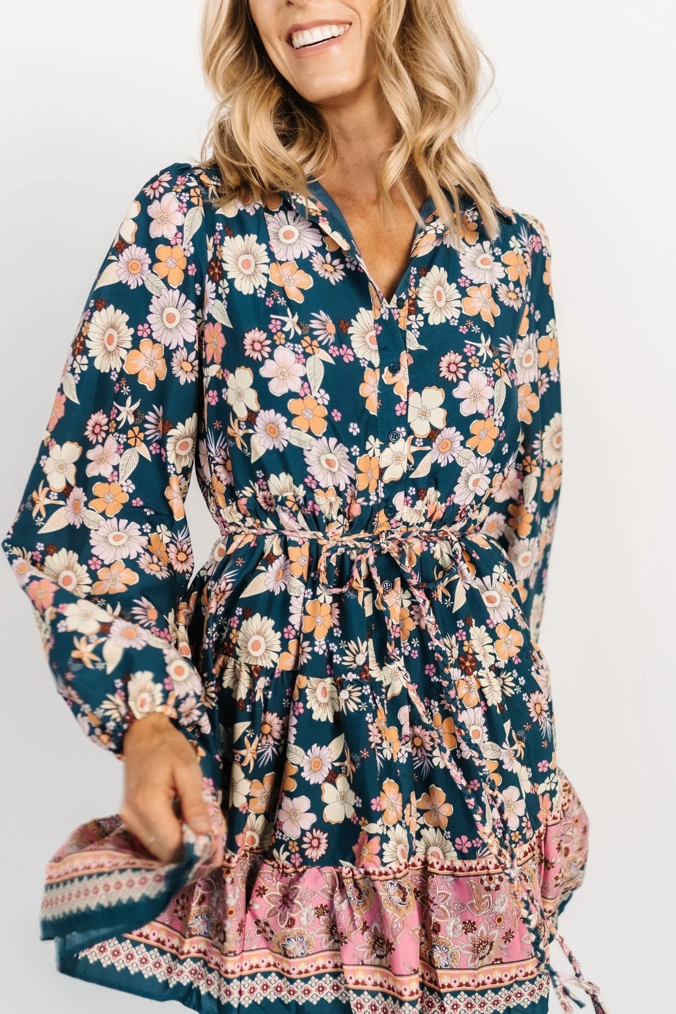 Jane Short Dress | Jade Multi