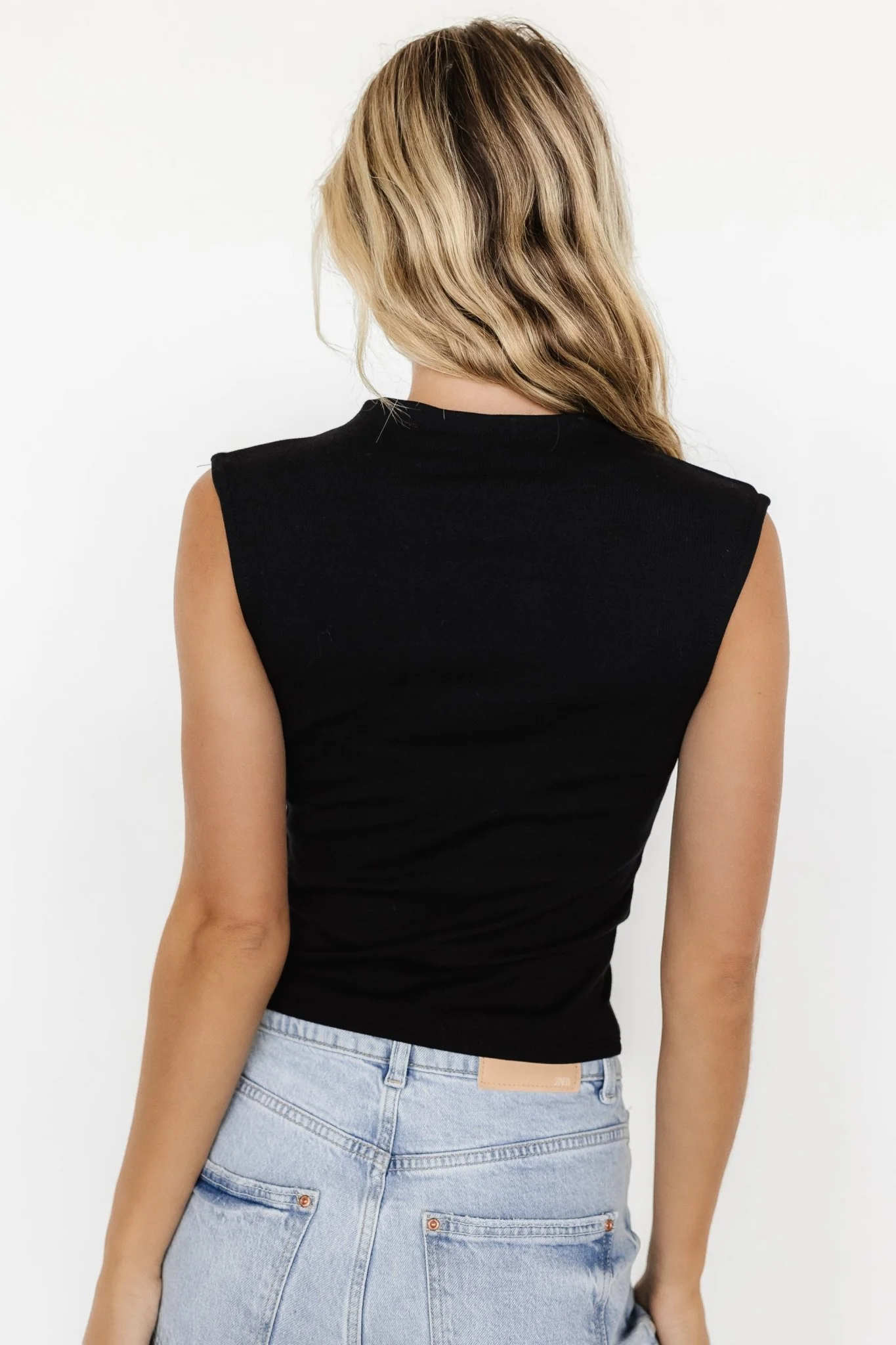 Jean Sleeveless Top | Black