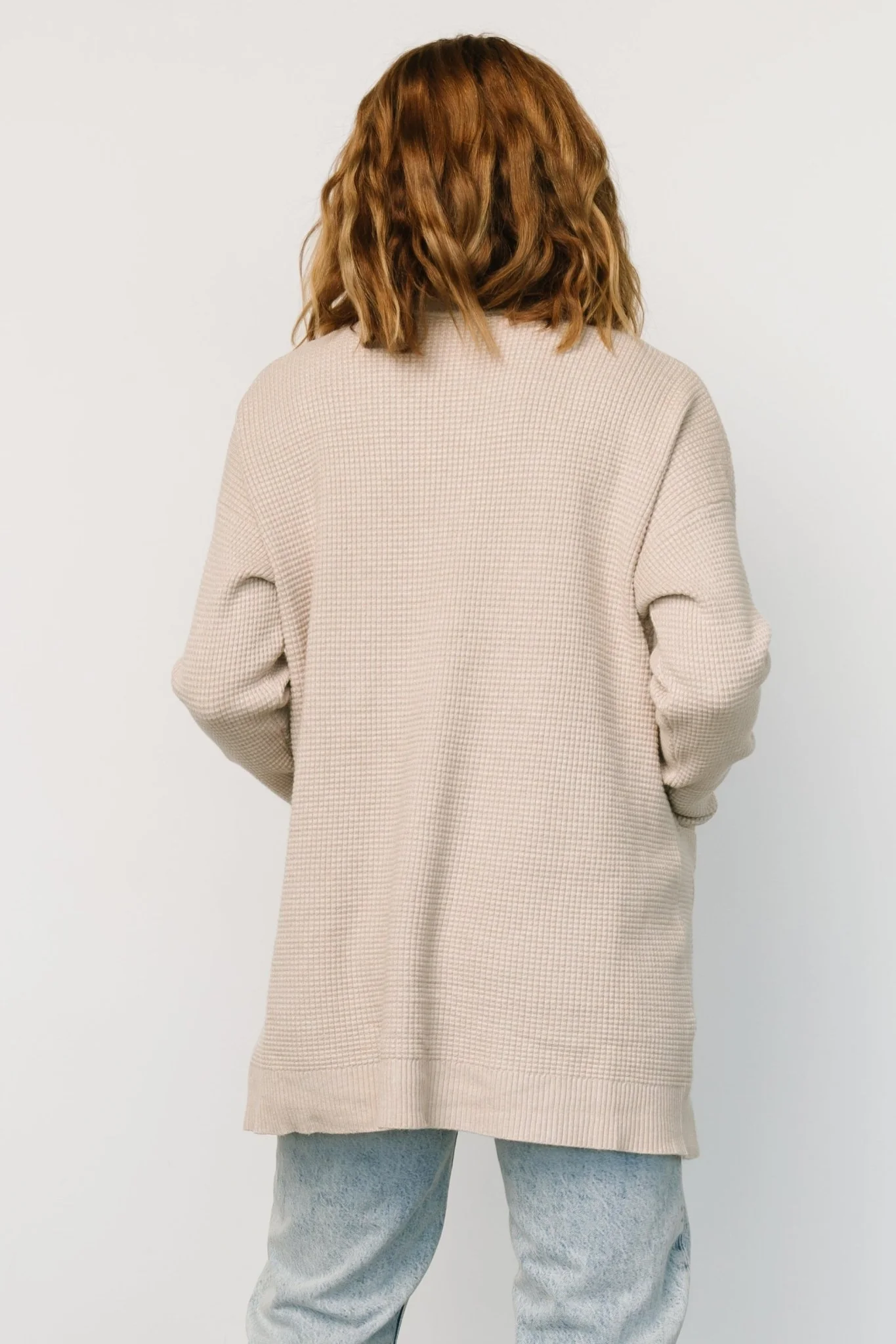 Portsmouth Waffle Cardigan | Oatmeal