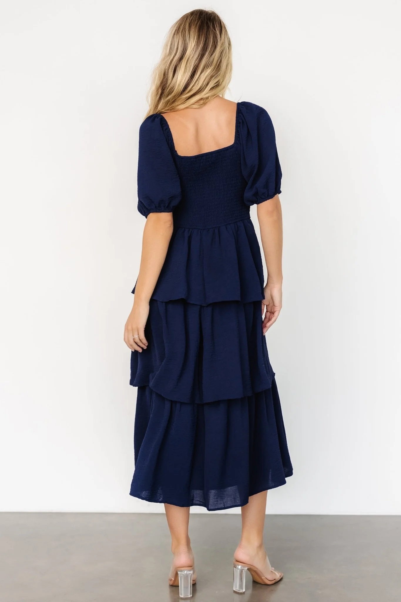 Ashbourne Tiered Dress | Midnight Blue