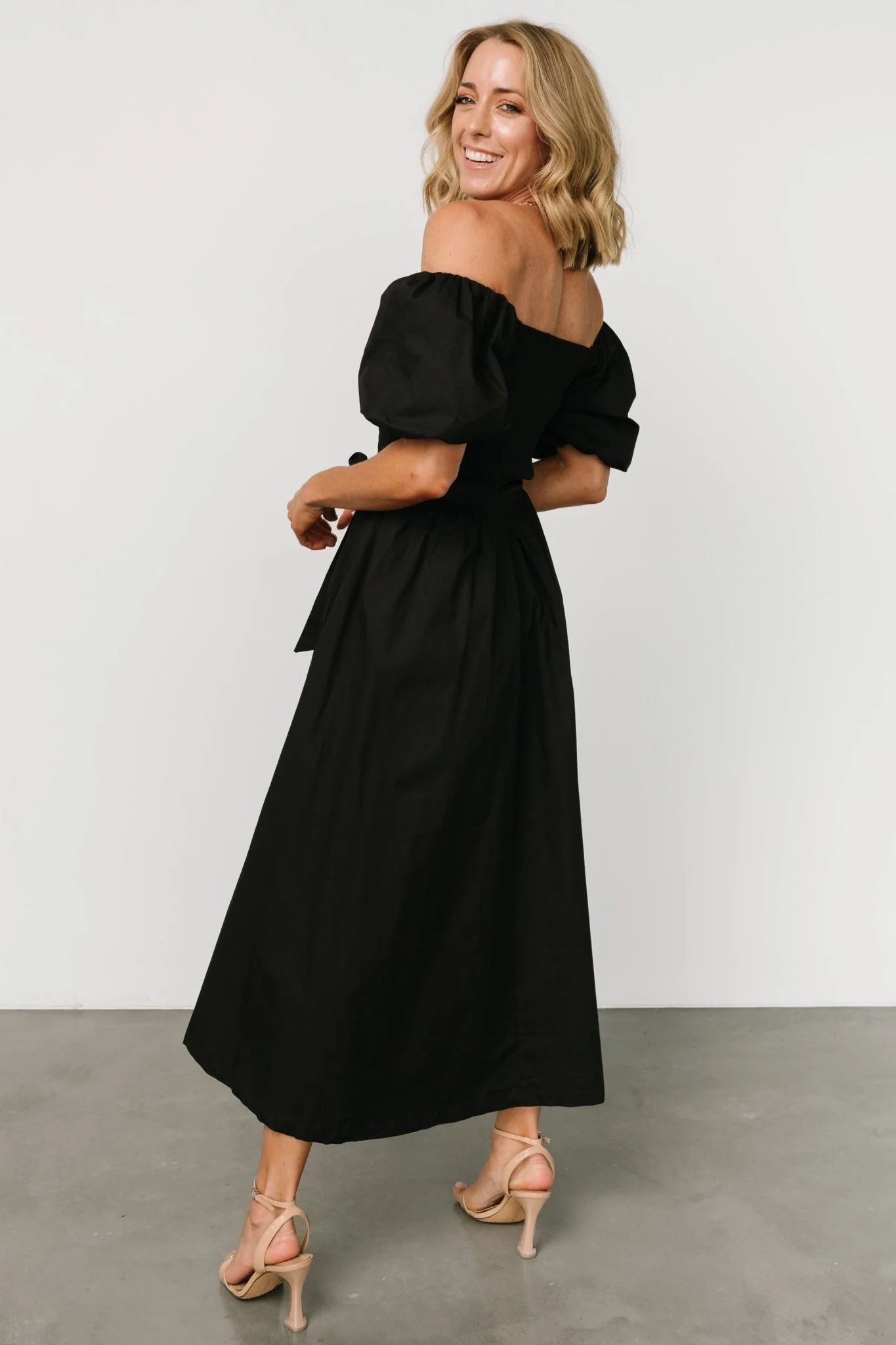 Bardot Midi Dress | Black