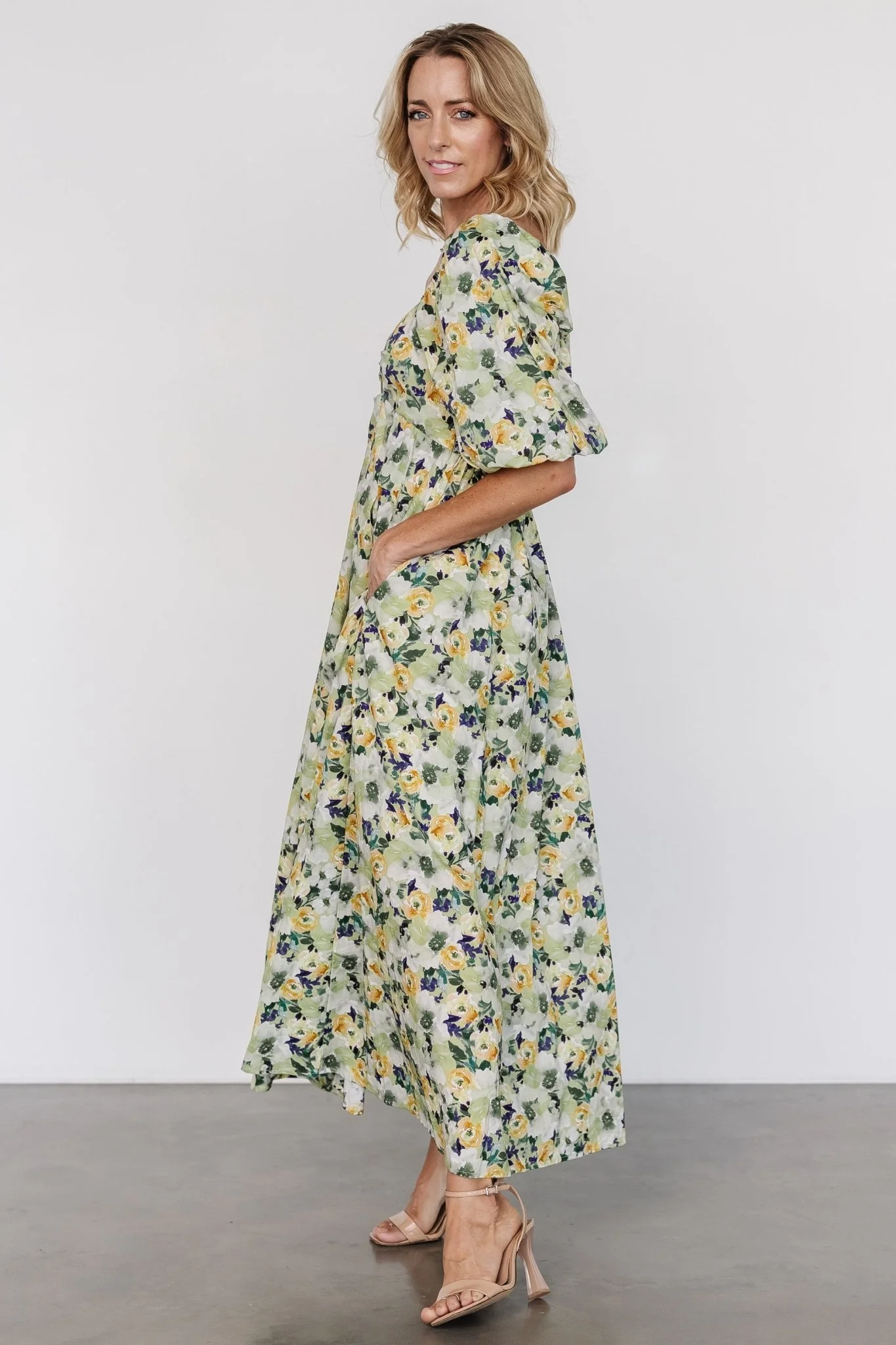 Brielle Maxi Dress | Green Floral