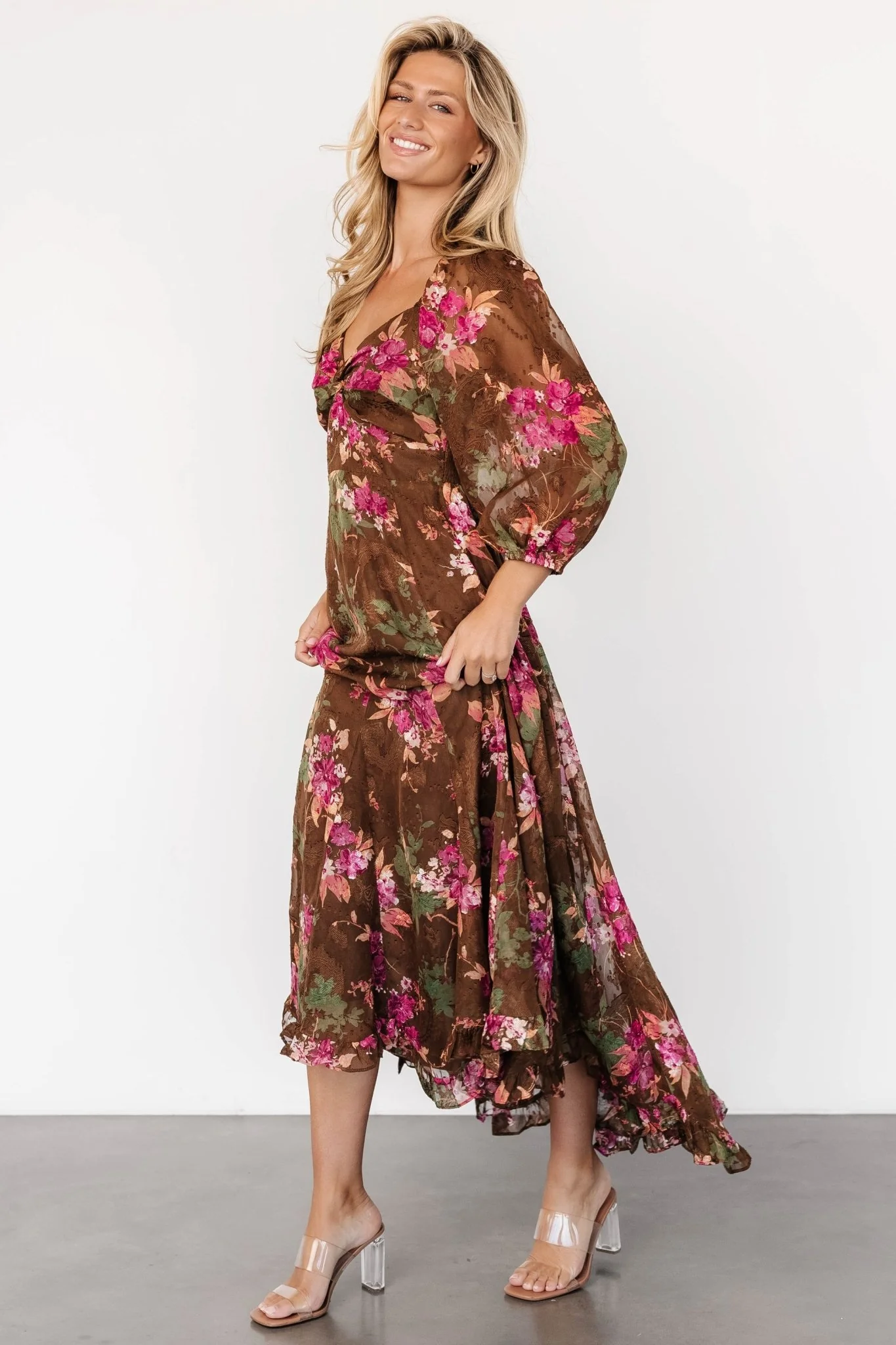 Estefania Maxi Dress | Brown Floral