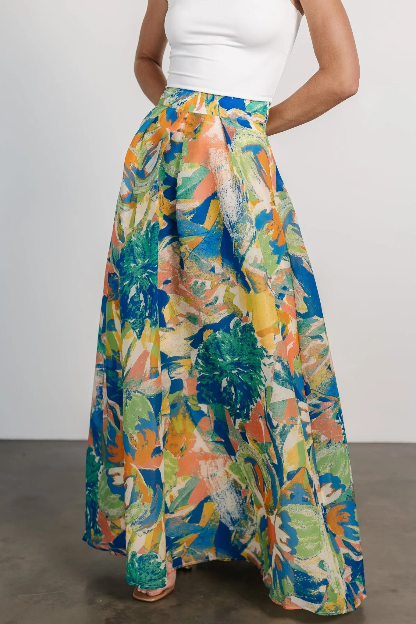 Cayman Maxi Skirt | Blue Multi