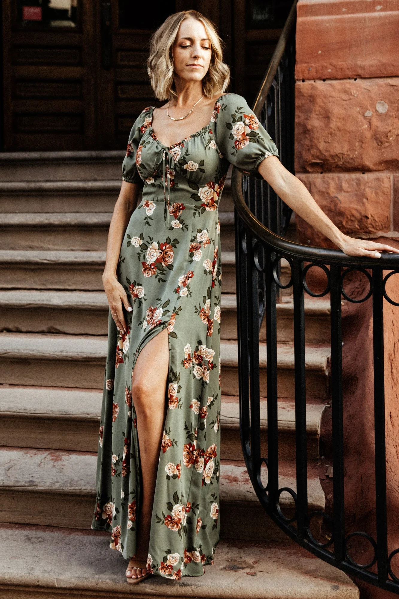 Angela Maxi Dress | Olive Rose Floral