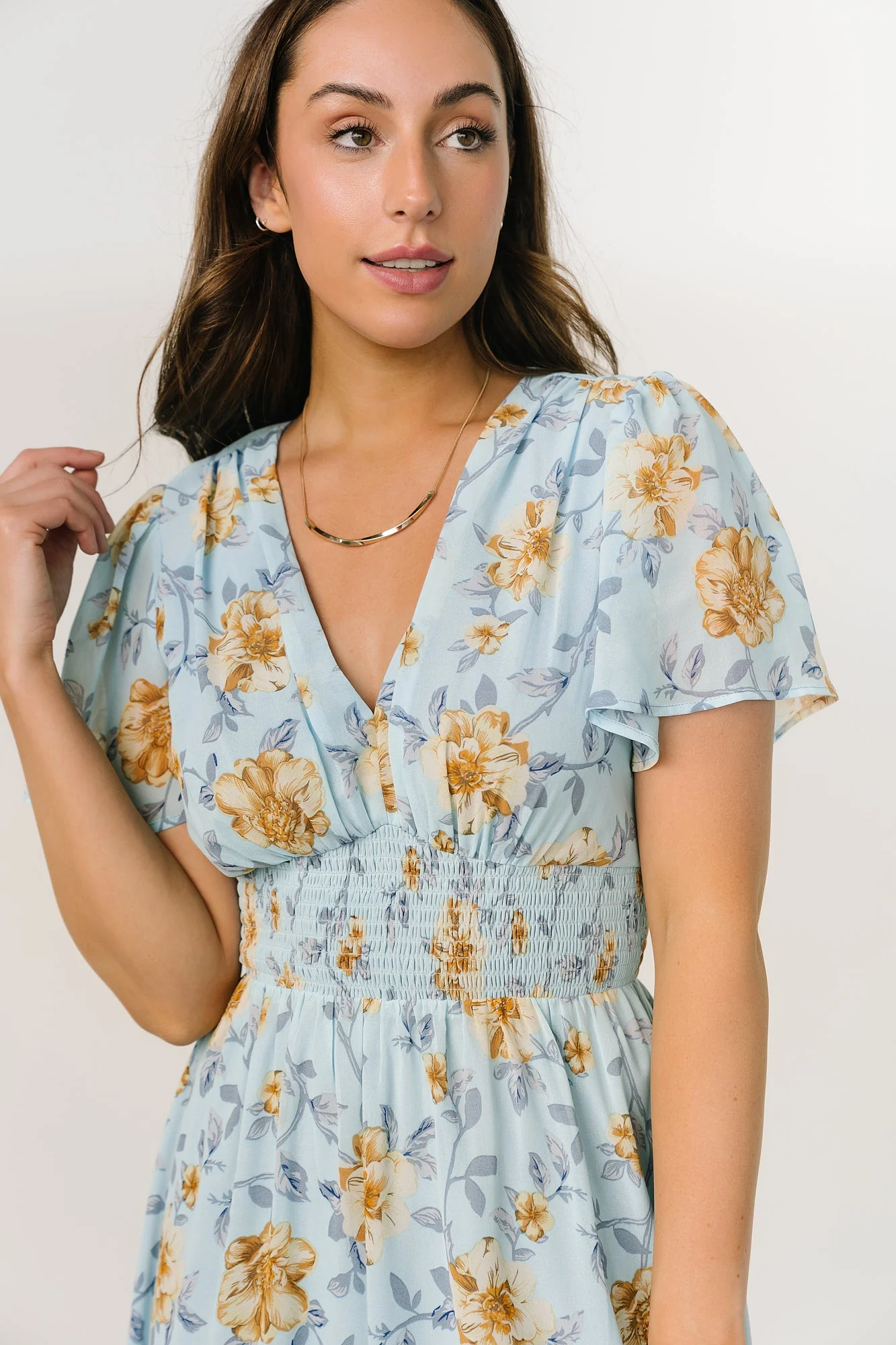 Birdie Maxi Dress | Light Blue Floral