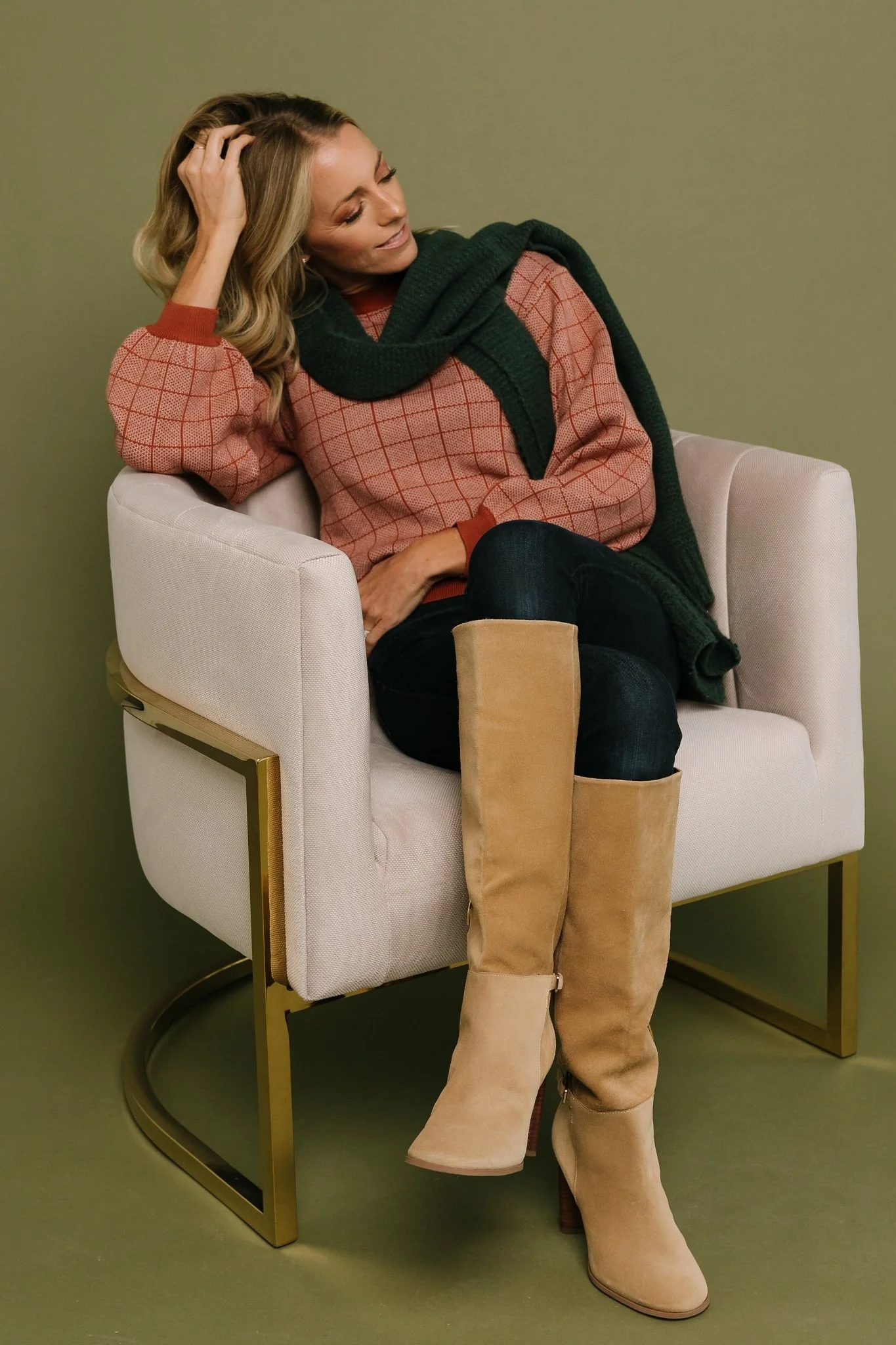 Ryland Bubble Sleeve Sweater | Rust