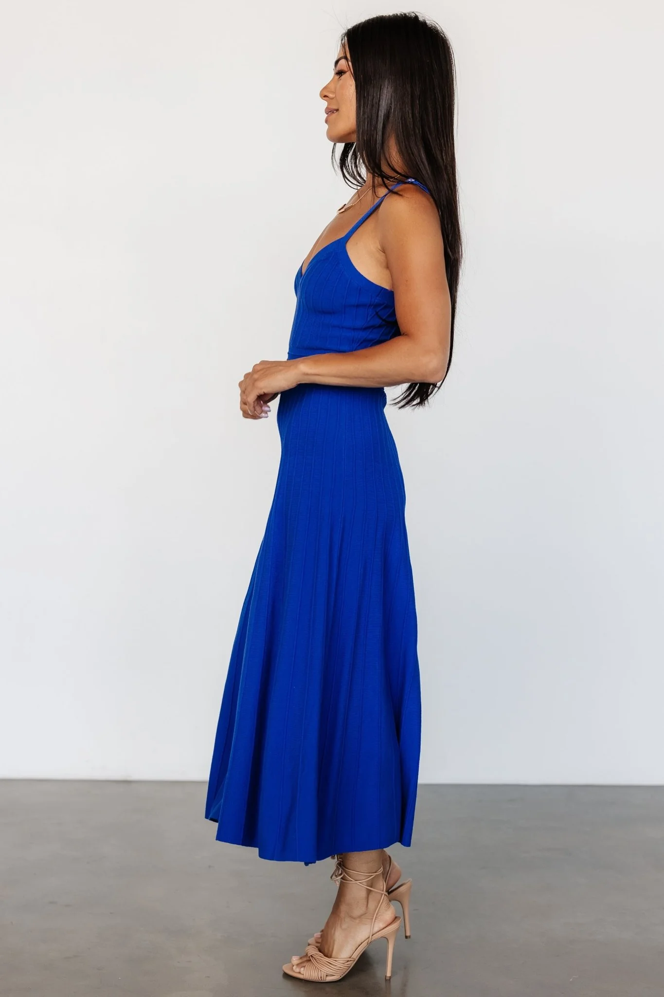 Tanya Knit Midi Dress | Cobalt