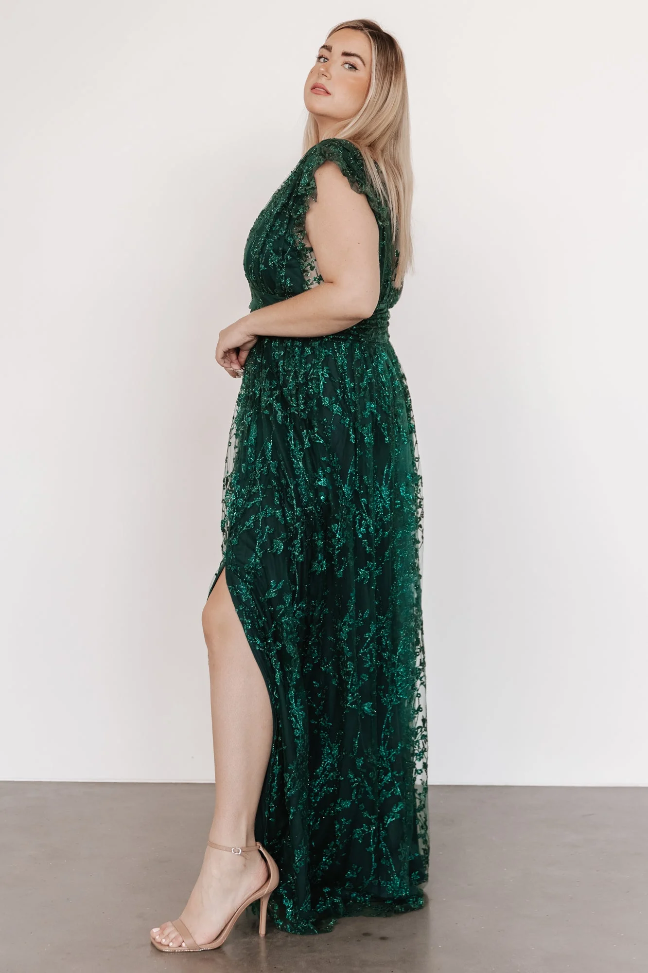 Arlene Shimmer Gown | Emerald