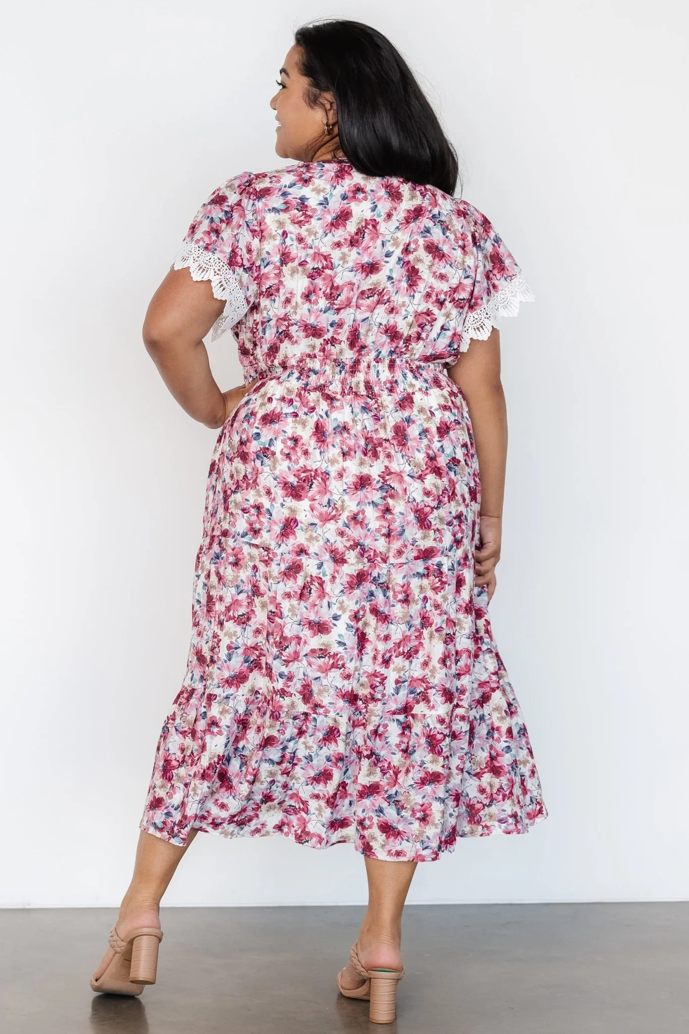 Aliyah Midi Dress | Berry Floral