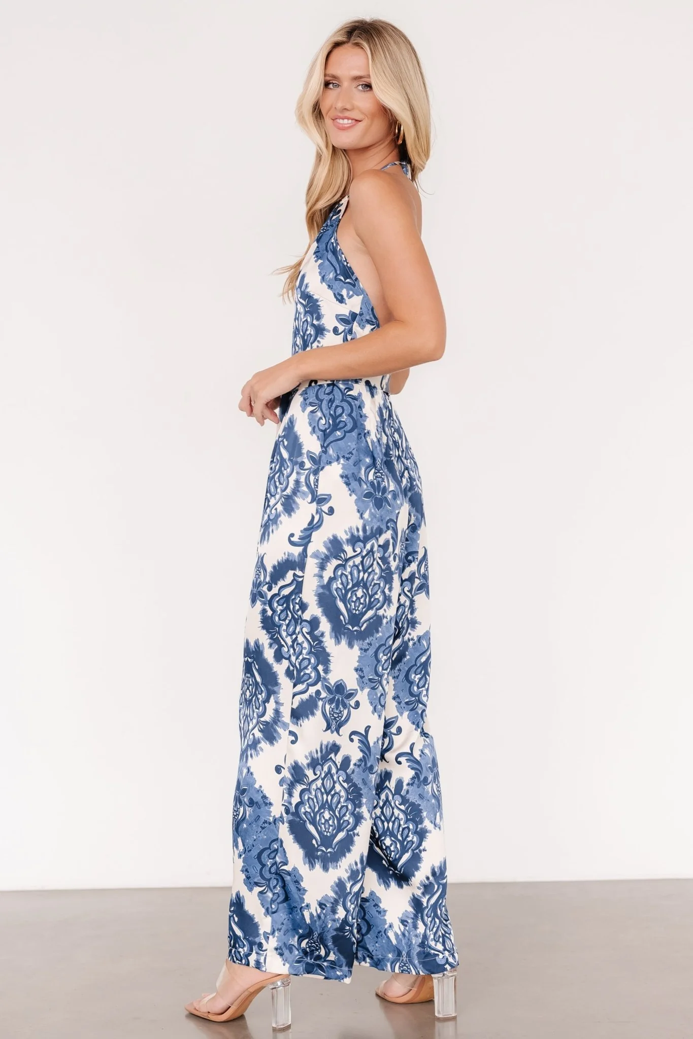 Korra Satin Jumpsuit | Blue Print