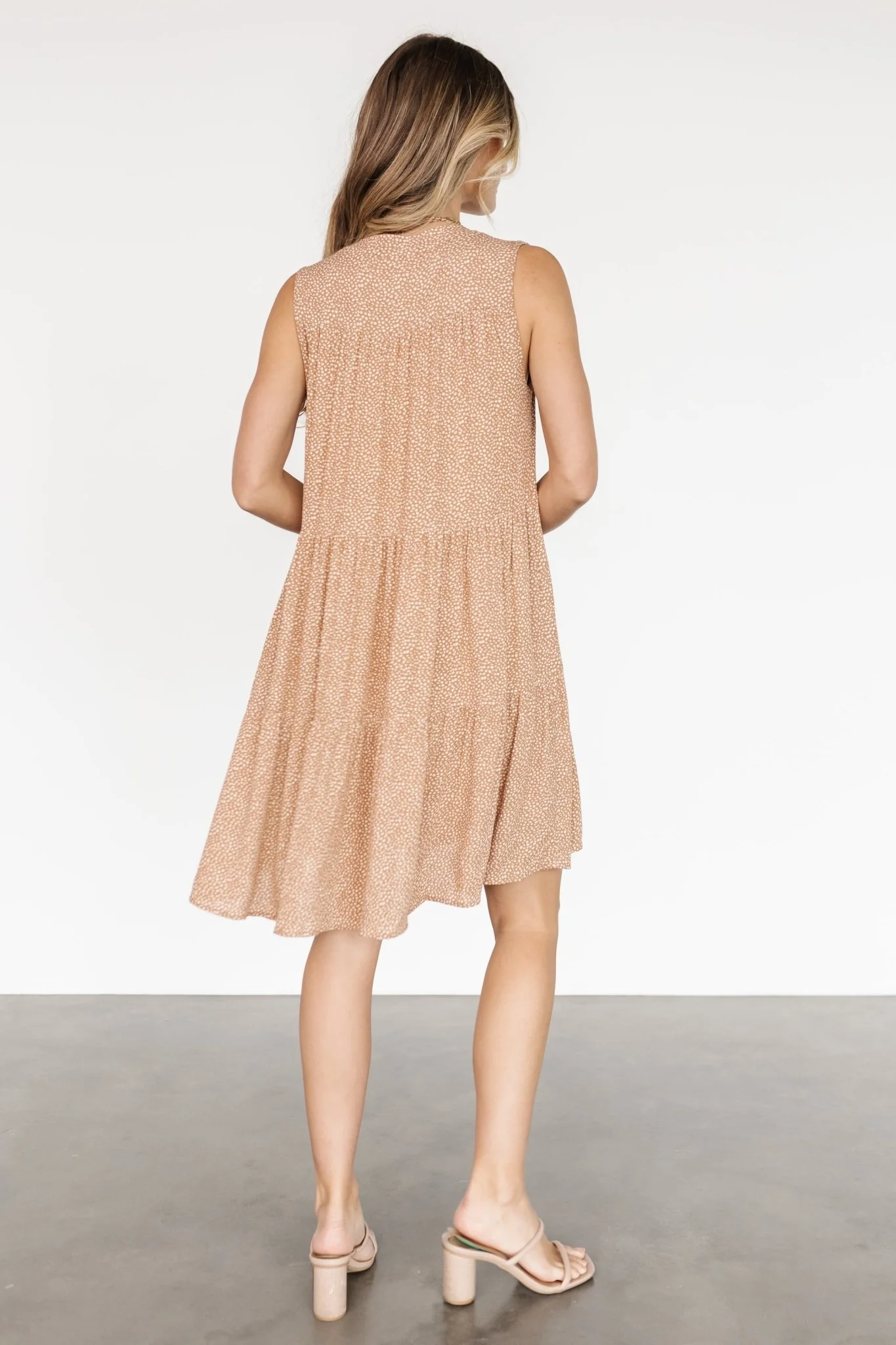 Malone Button Down Short Dress | Camel