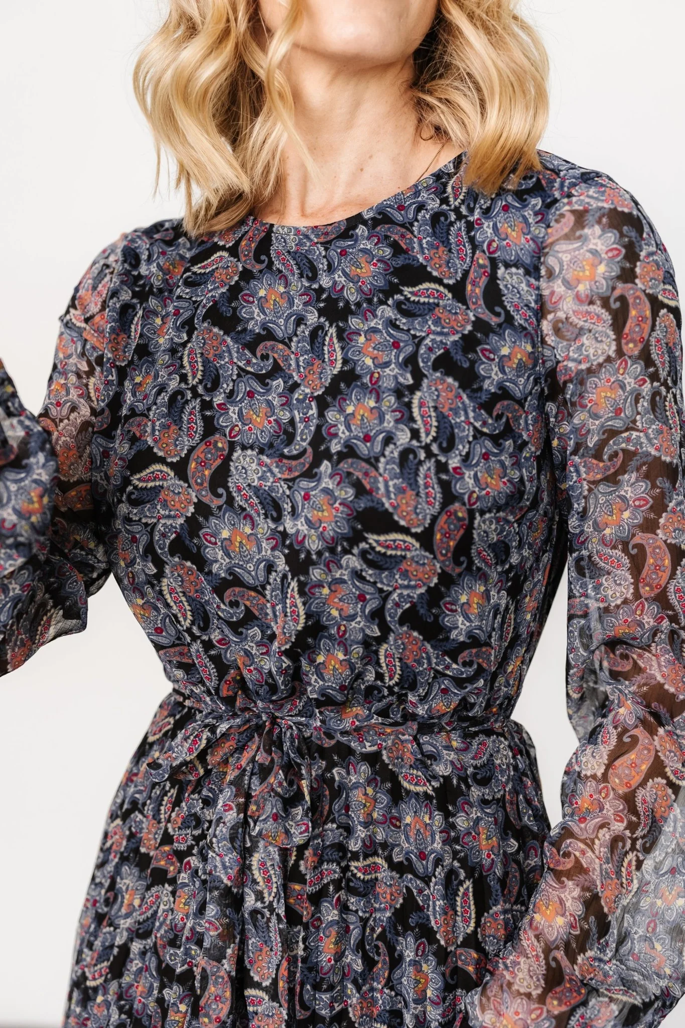 Laurie Midi Dress | Black Print