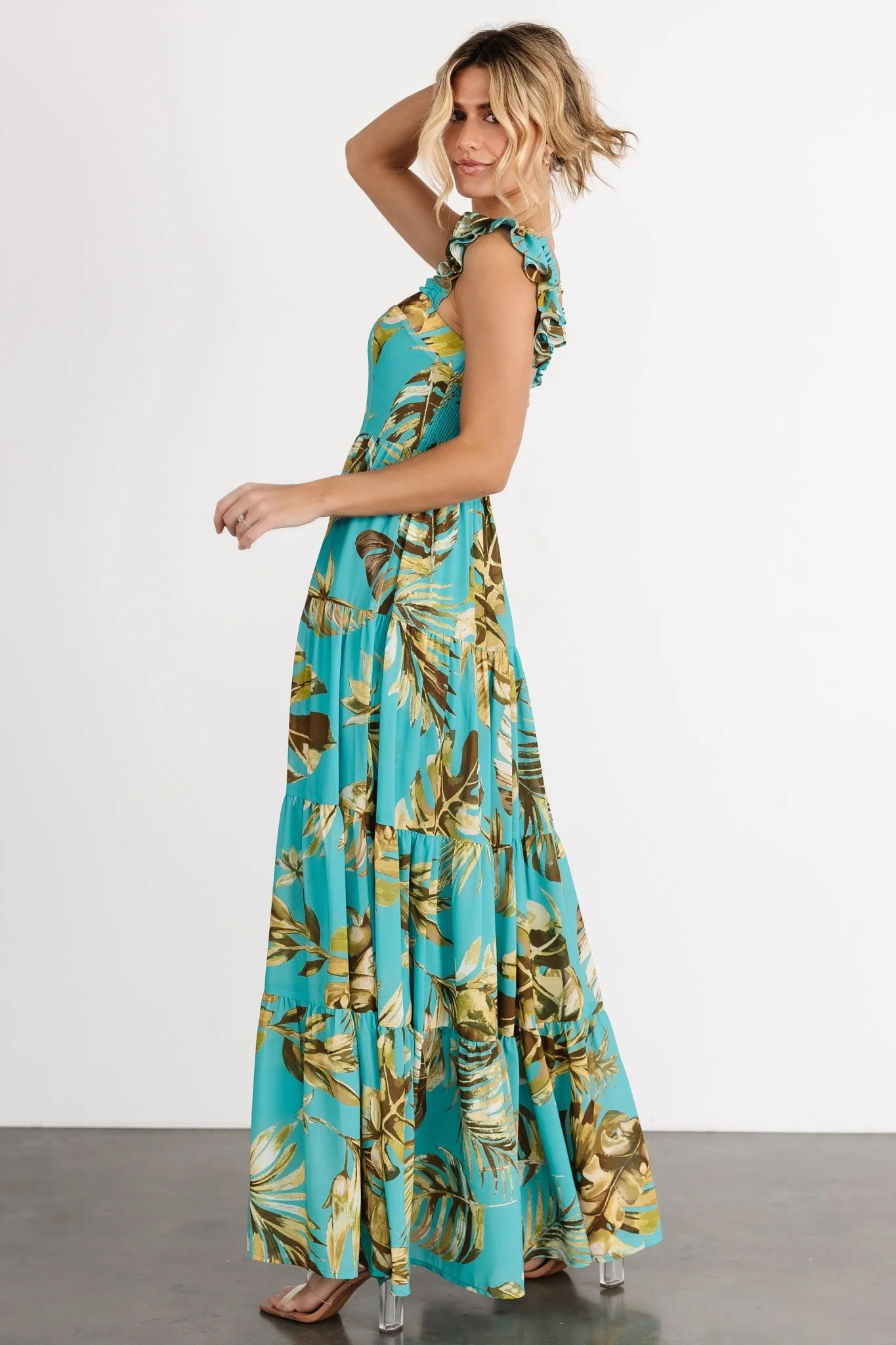 Encinitas Maxi Dress | Caribbean Blue Print