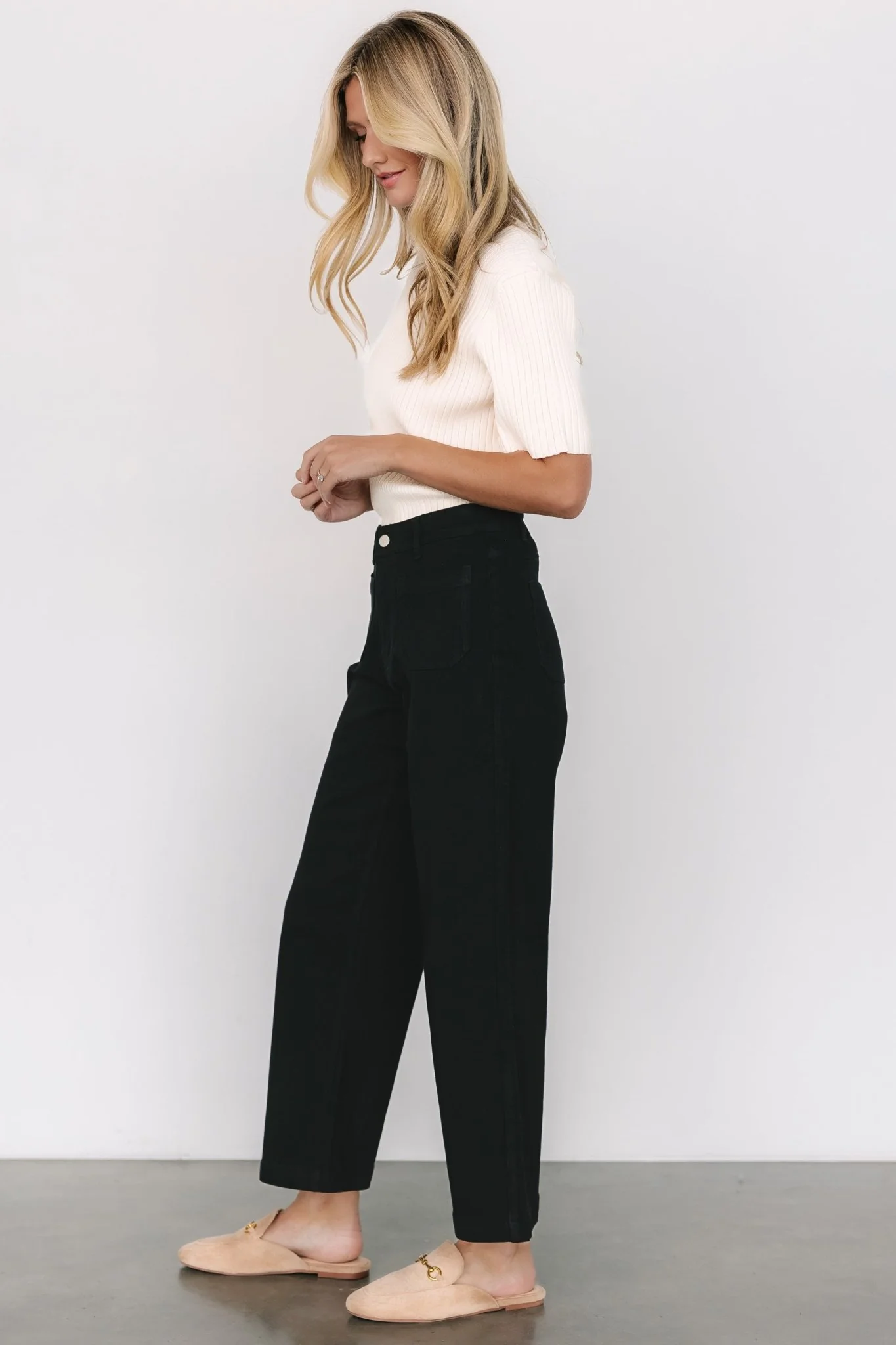 Polli Patch Pocket Pants | Black