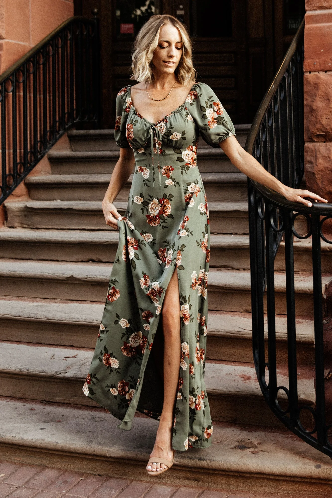 Angela Maxi Dress | Olive Rose Floral