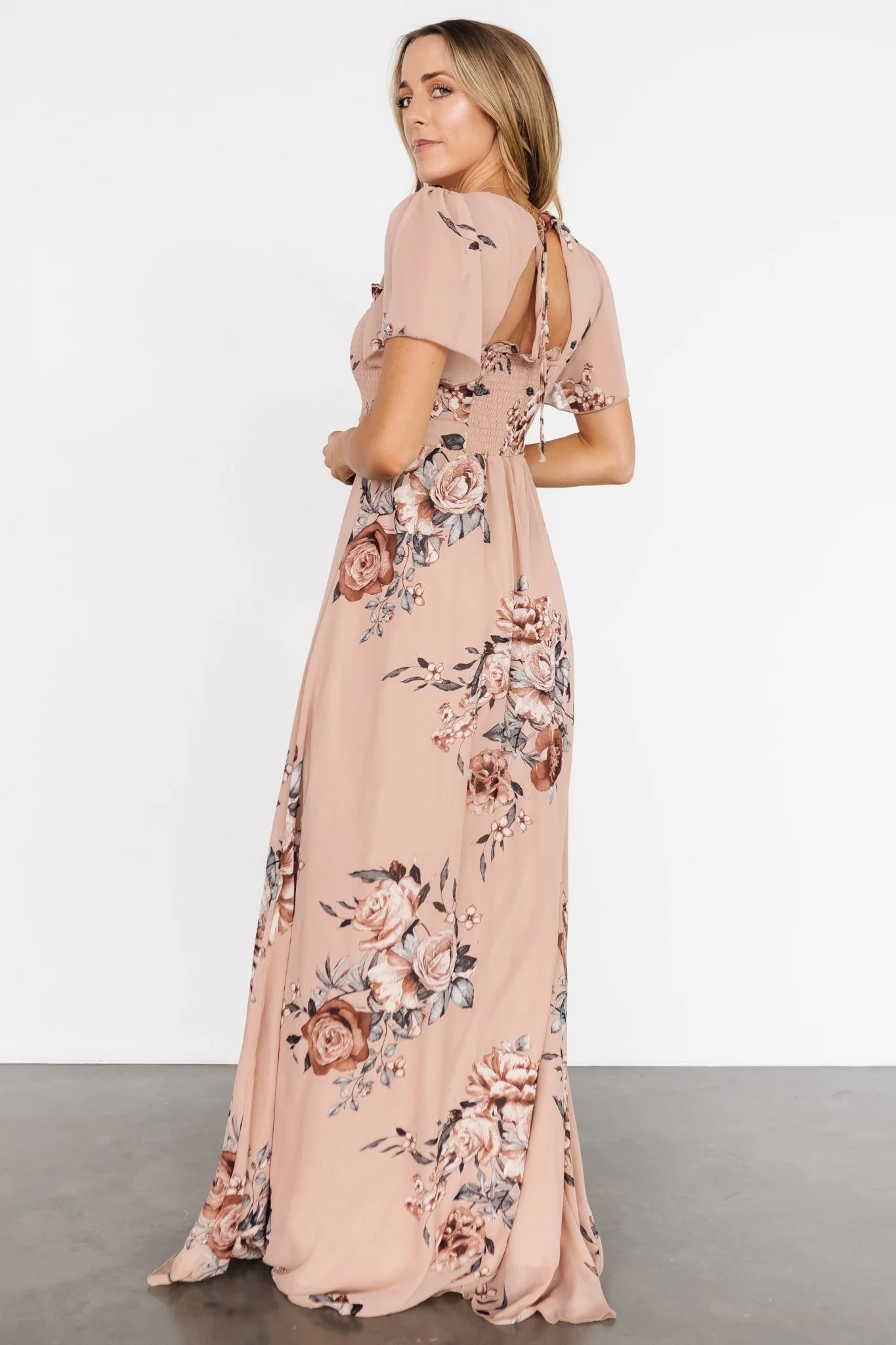 Fleur Maxi Dress | Nude Floral