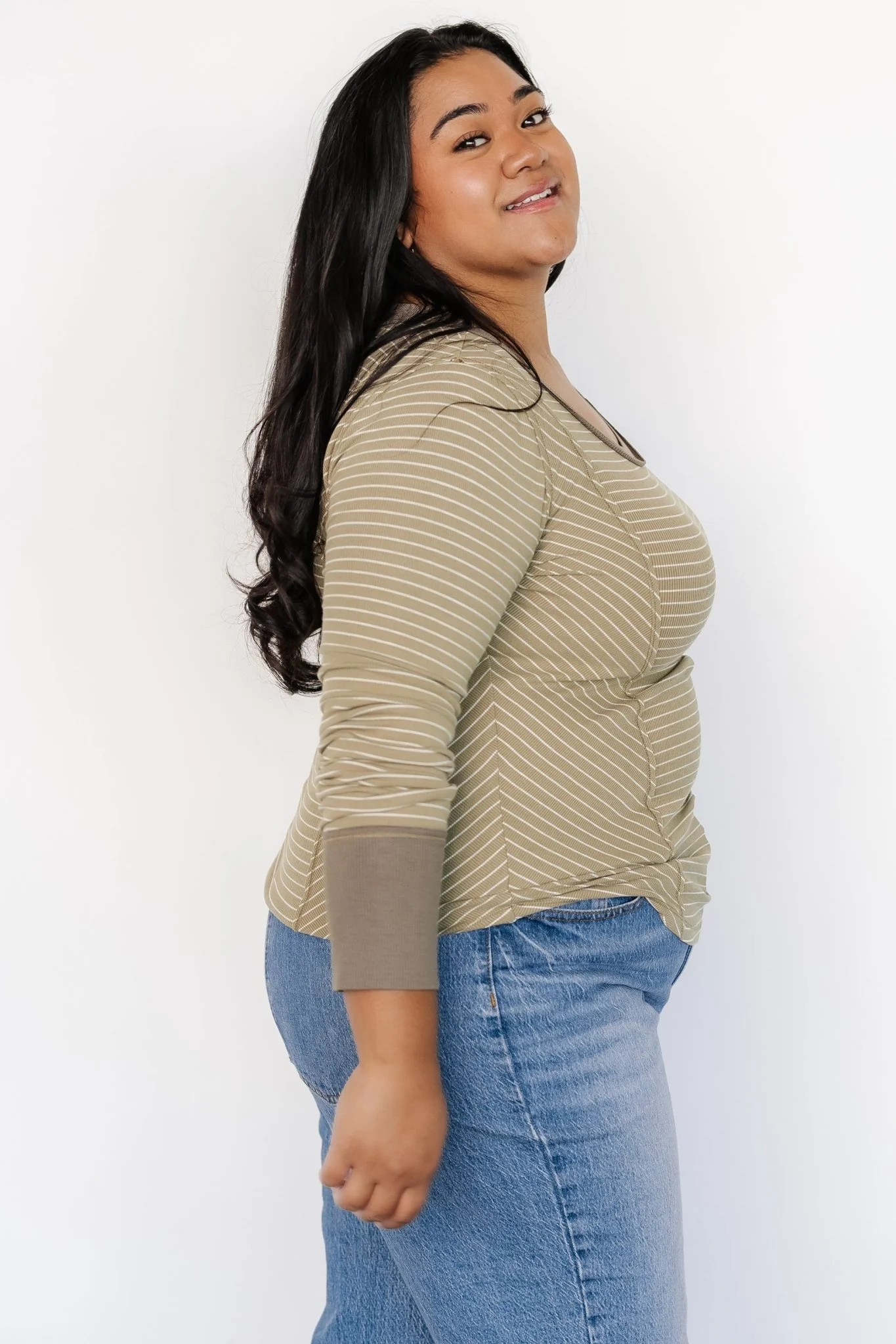 Ashford Striped Top | Olive