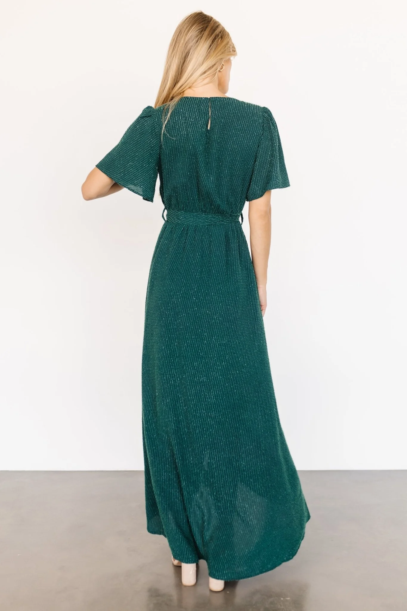 McCall Textured Maxi Dress | Dark Green