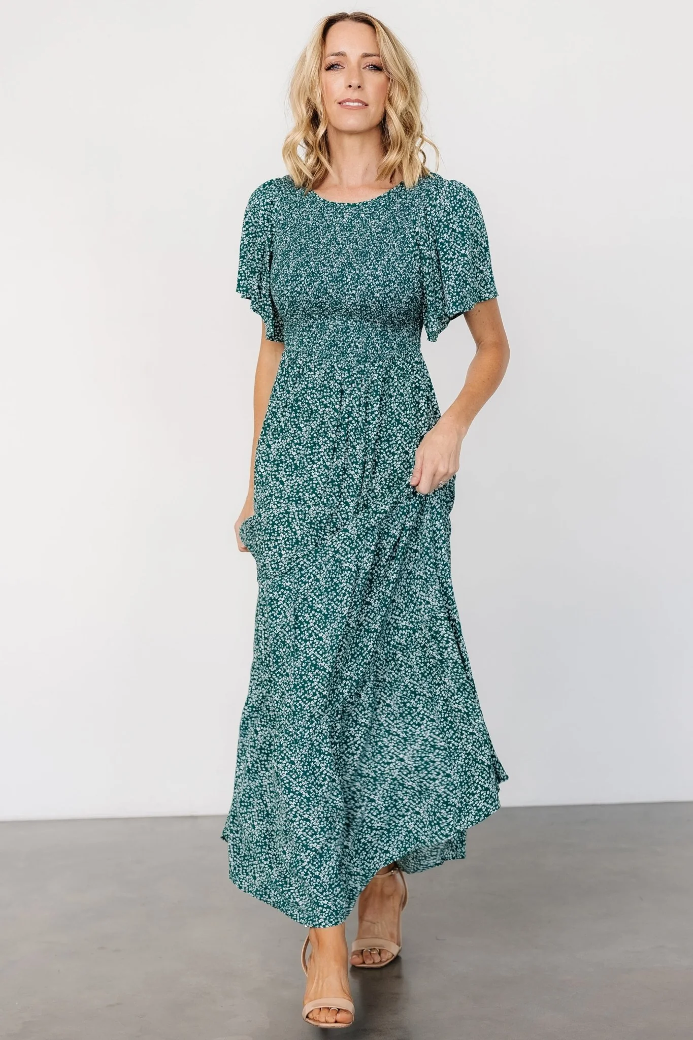 Eliza Maxi Dress | Green Print