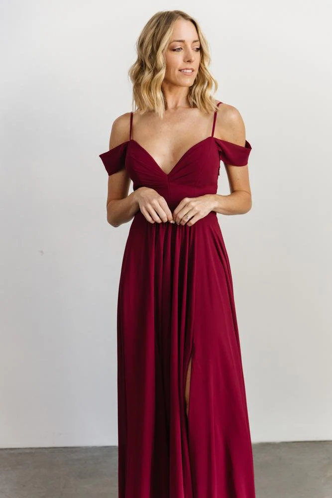 Bianca Lace Maxi Dress | Wine