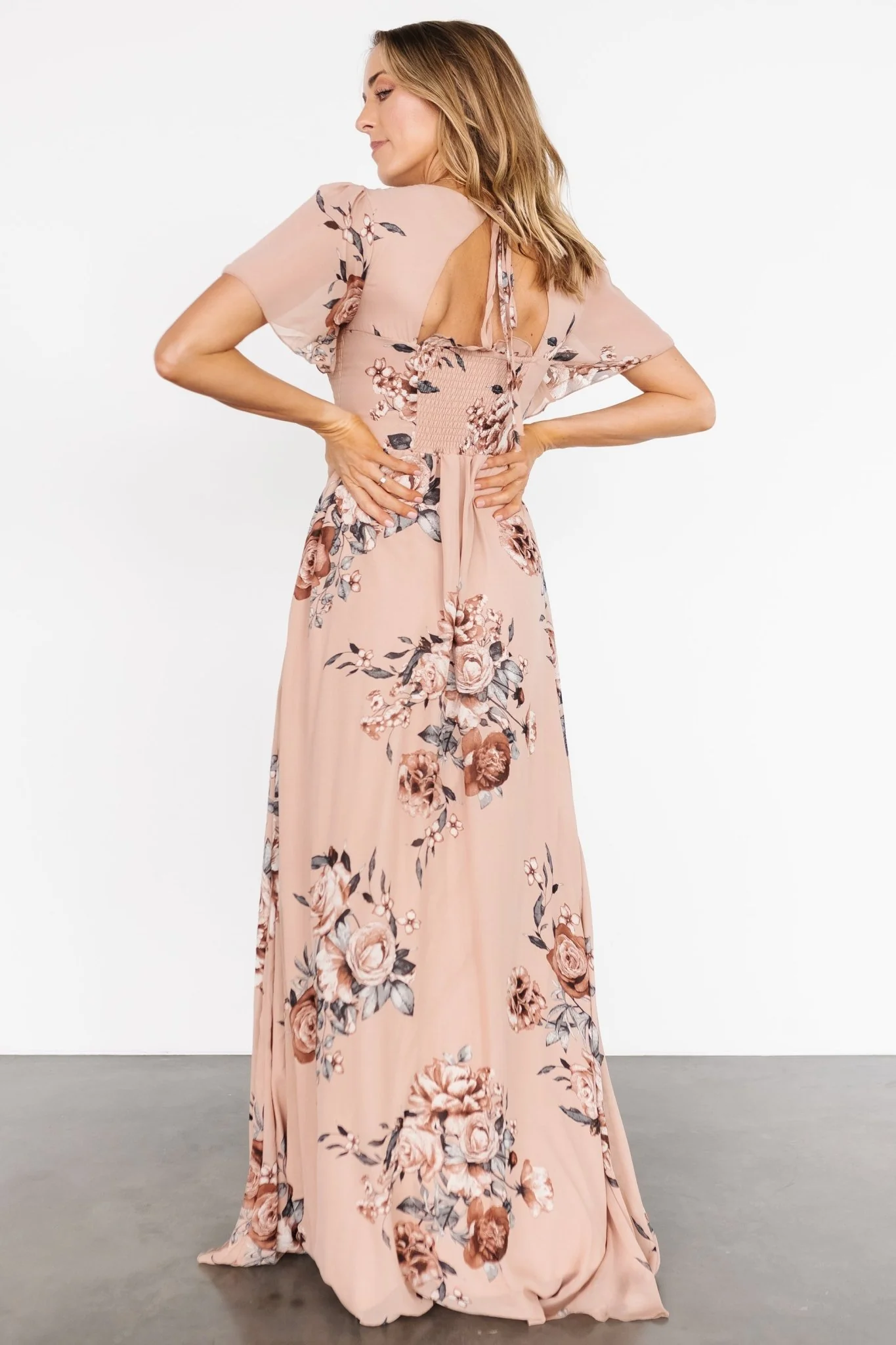 Fleur Maxi Dress | Nude Floral