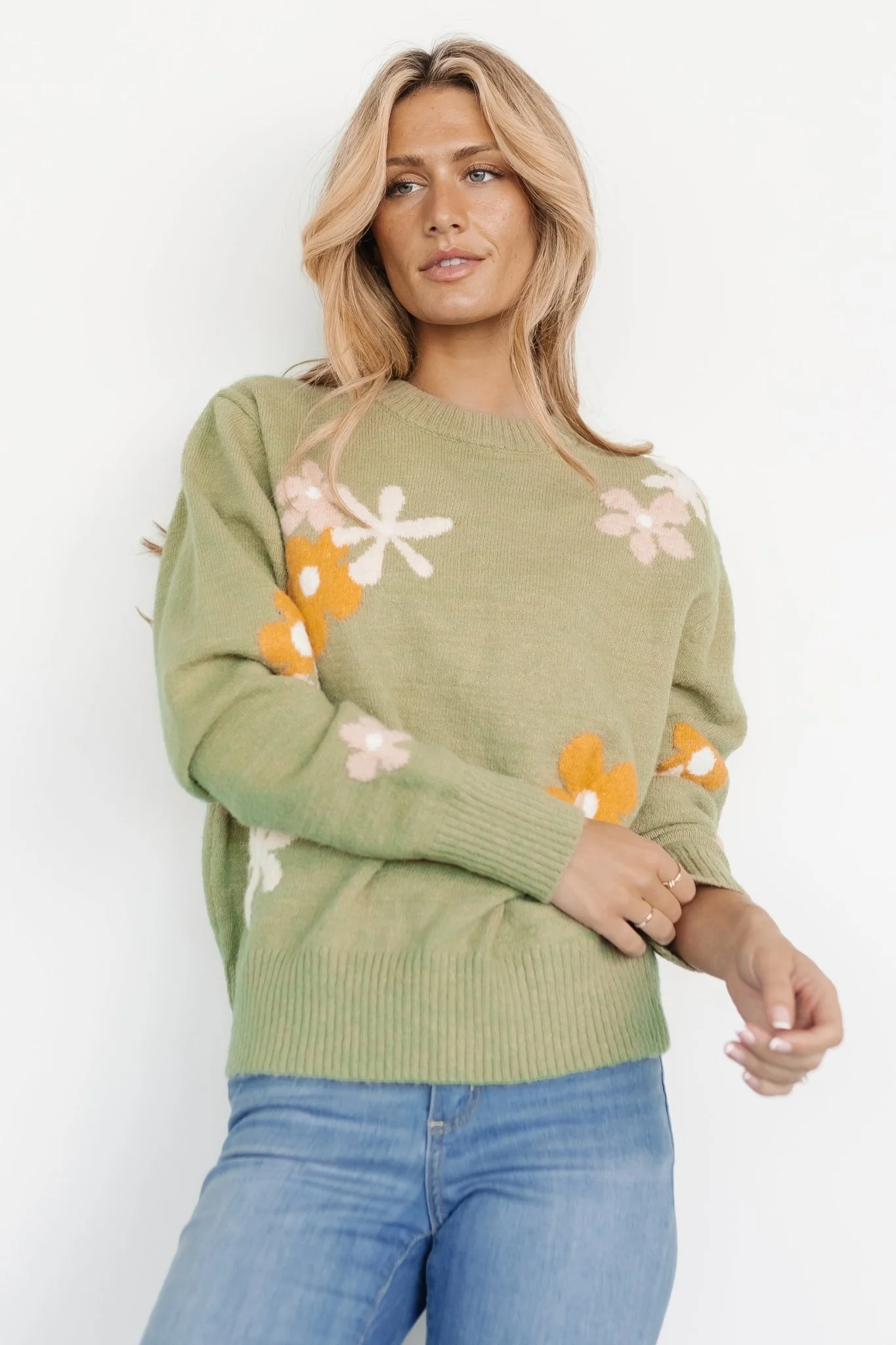 Roxy Sweater | Sage Flower