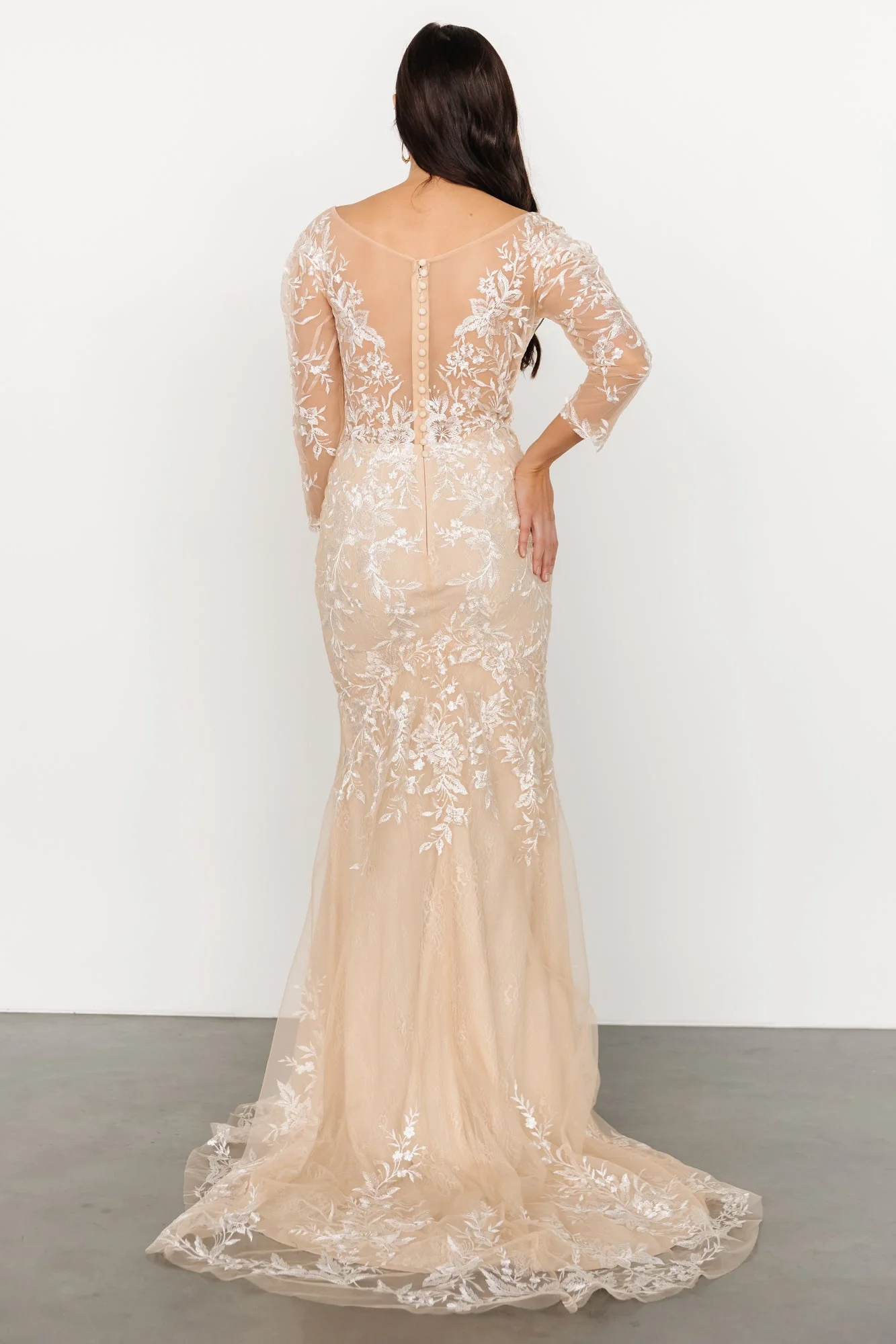 Dearest Lace Bridal Gown | Beige + Ivory
