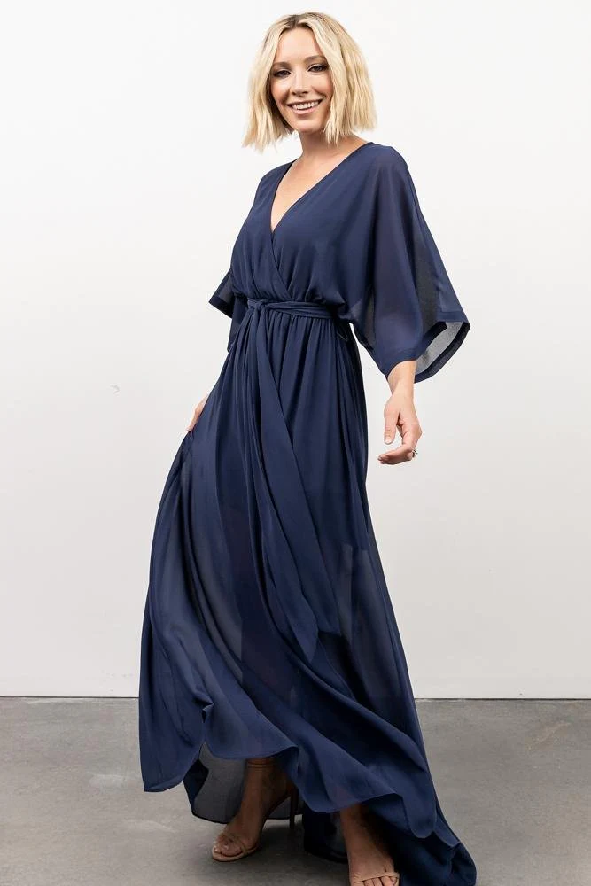 Kia Kimono Maxi Dress | Navy