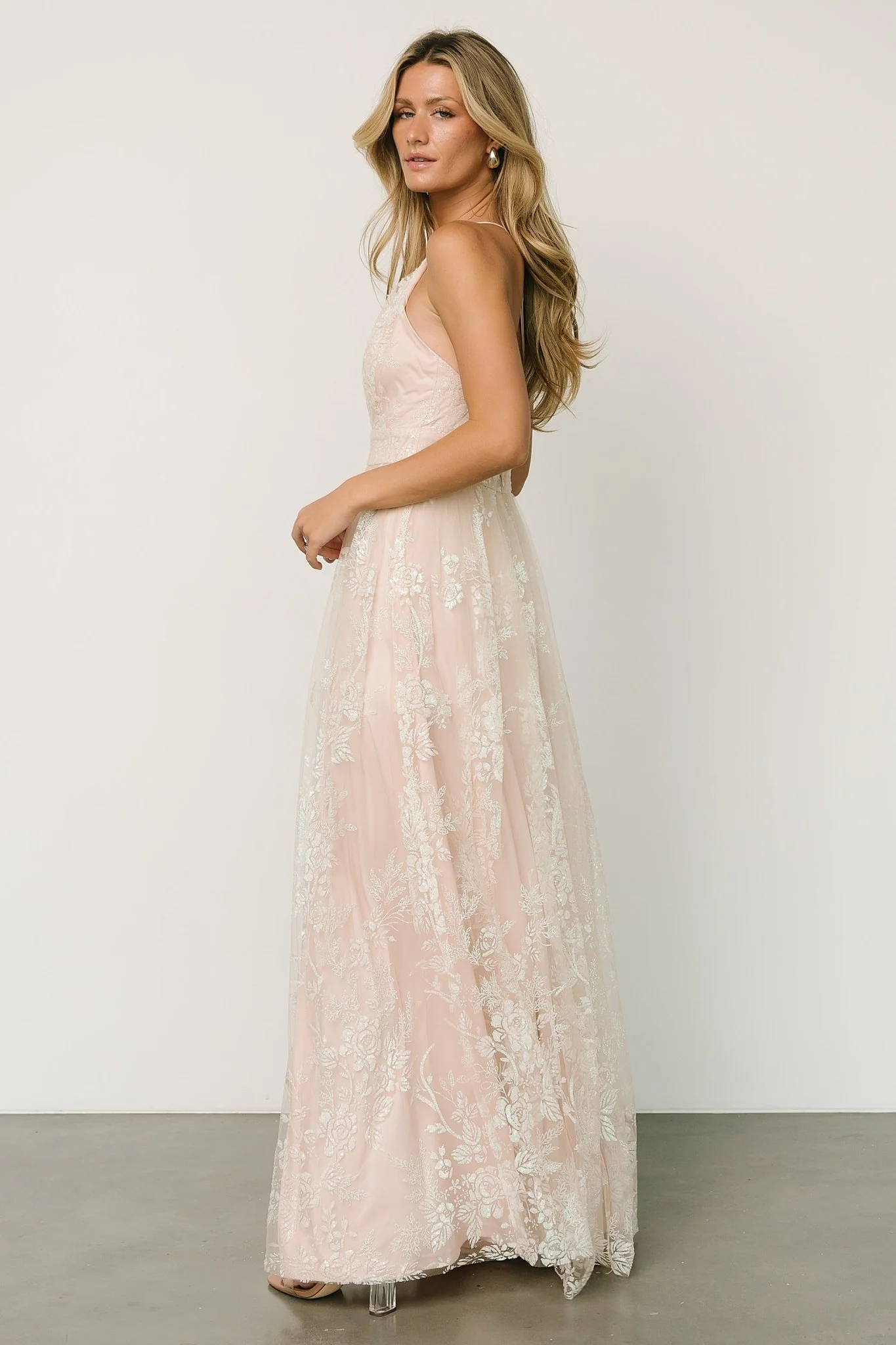 Lucienne Shimmer Maxi Gown | Ivory