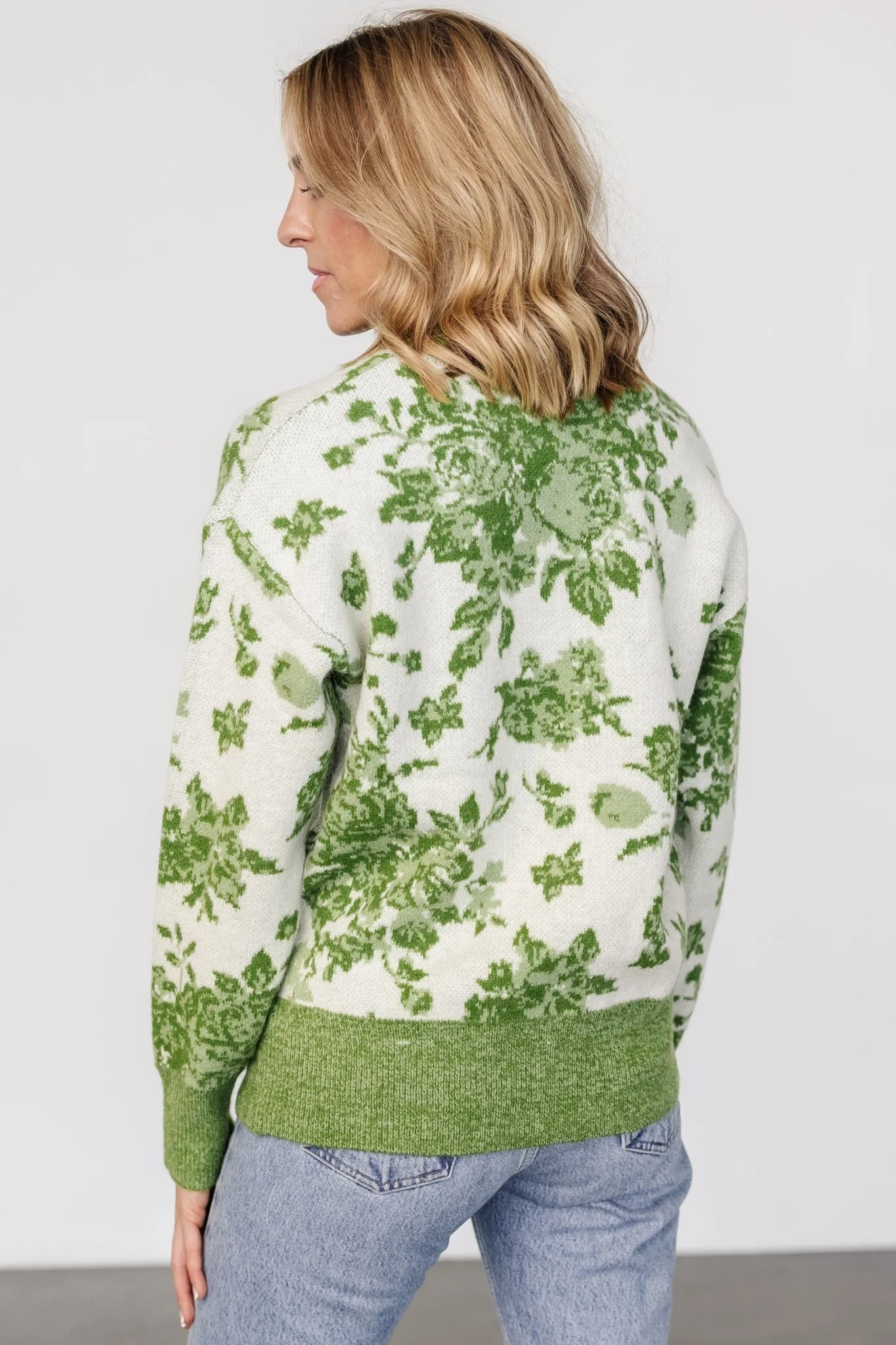 Legend Sweater | Light Green Print