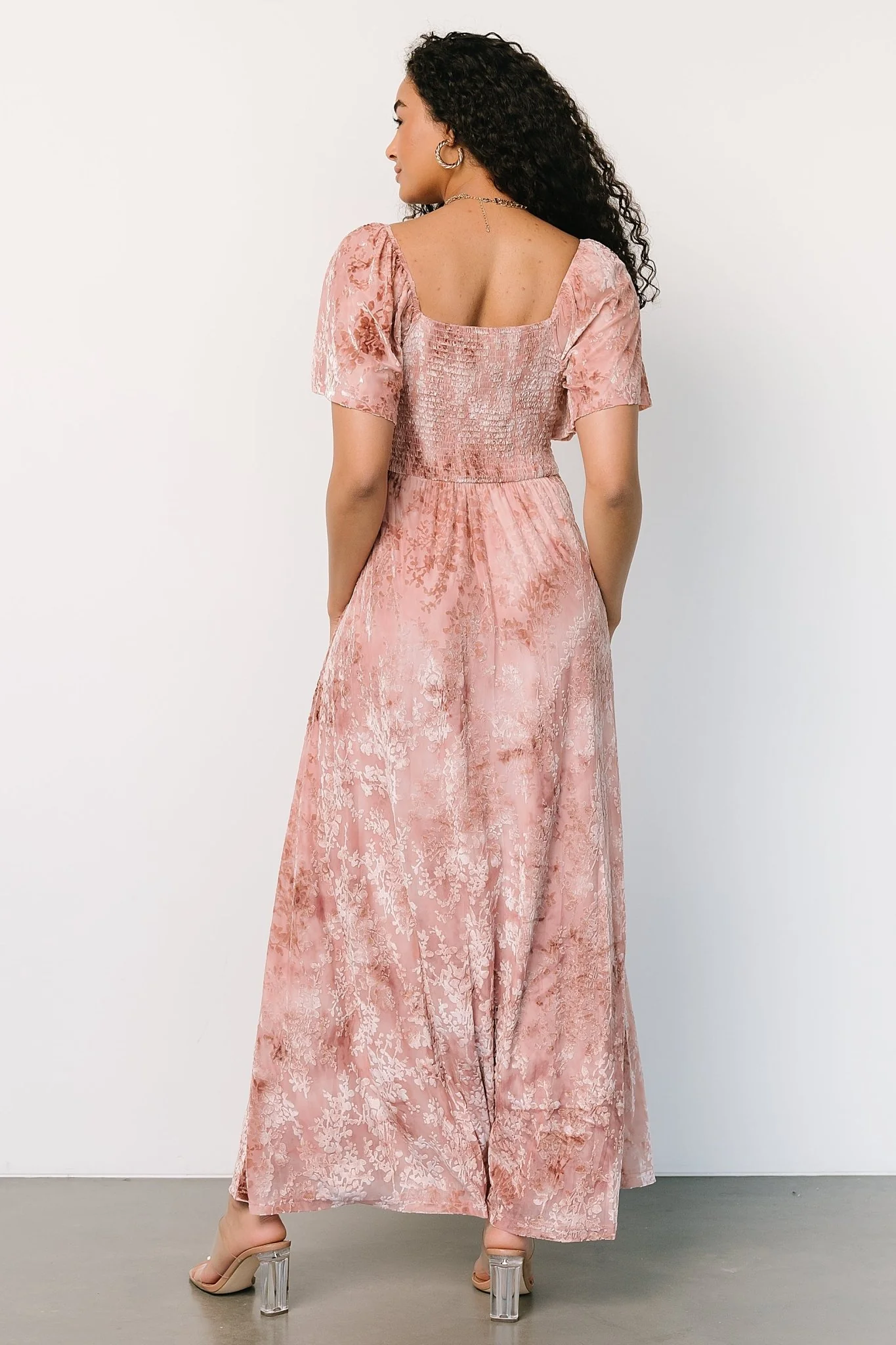 Everley Velvet Maxi Dress | Blush