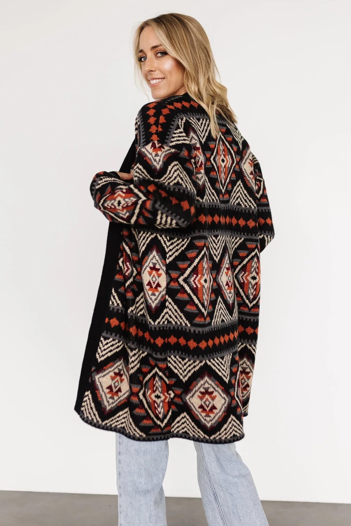 Billings Knit Cardigan | Black Multi