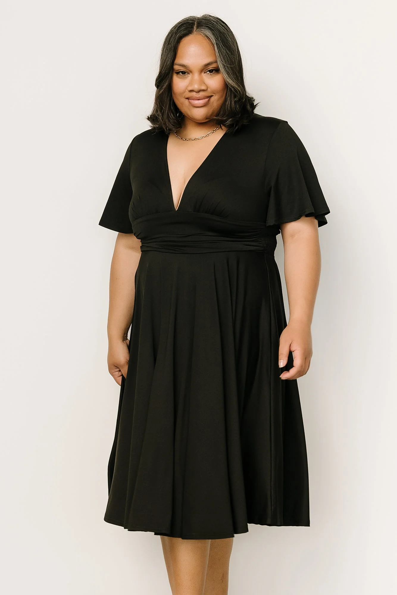 Janette Midi Dress | Black