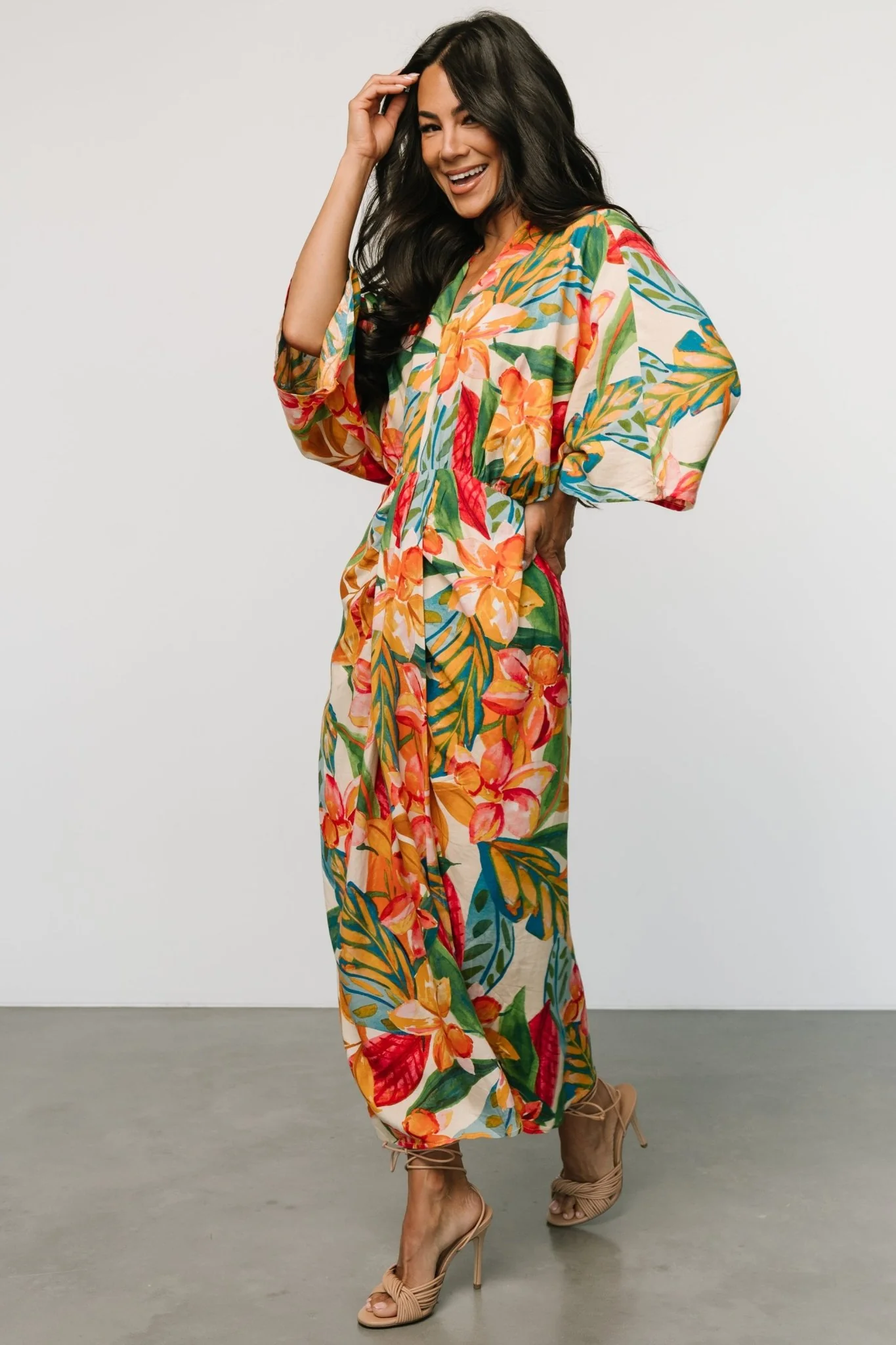 Oliana Kimono Dress | Summer Floral